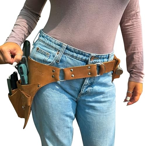 Landscaper Tool Belt Leather Garden Pouch Organizer