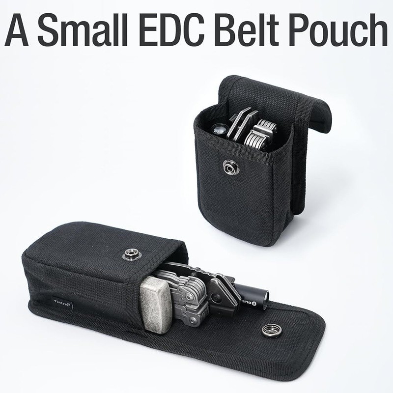 Small EDC Belt Pouch Waxed Canvas Utility Holster Tools Knives Camping New