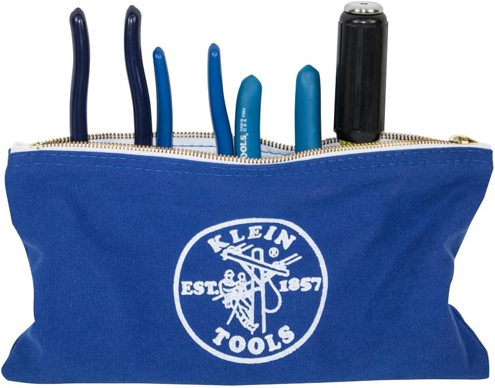 Klein Tools 5140 Heavy-Duty Canvas Utility Bags Set – 12.5 x 7-Inch Each