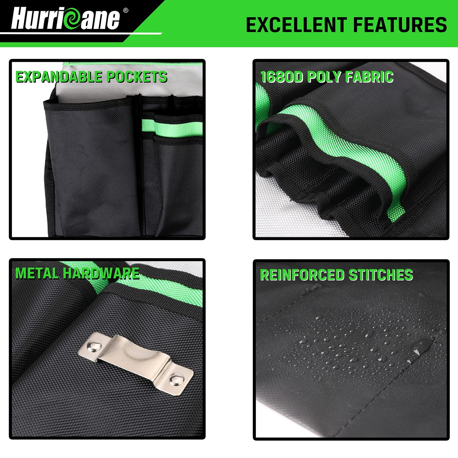 5 Gallon Bucket Tool Bag Organizer 52 Pockets Heavy Duty Waterproof Garden