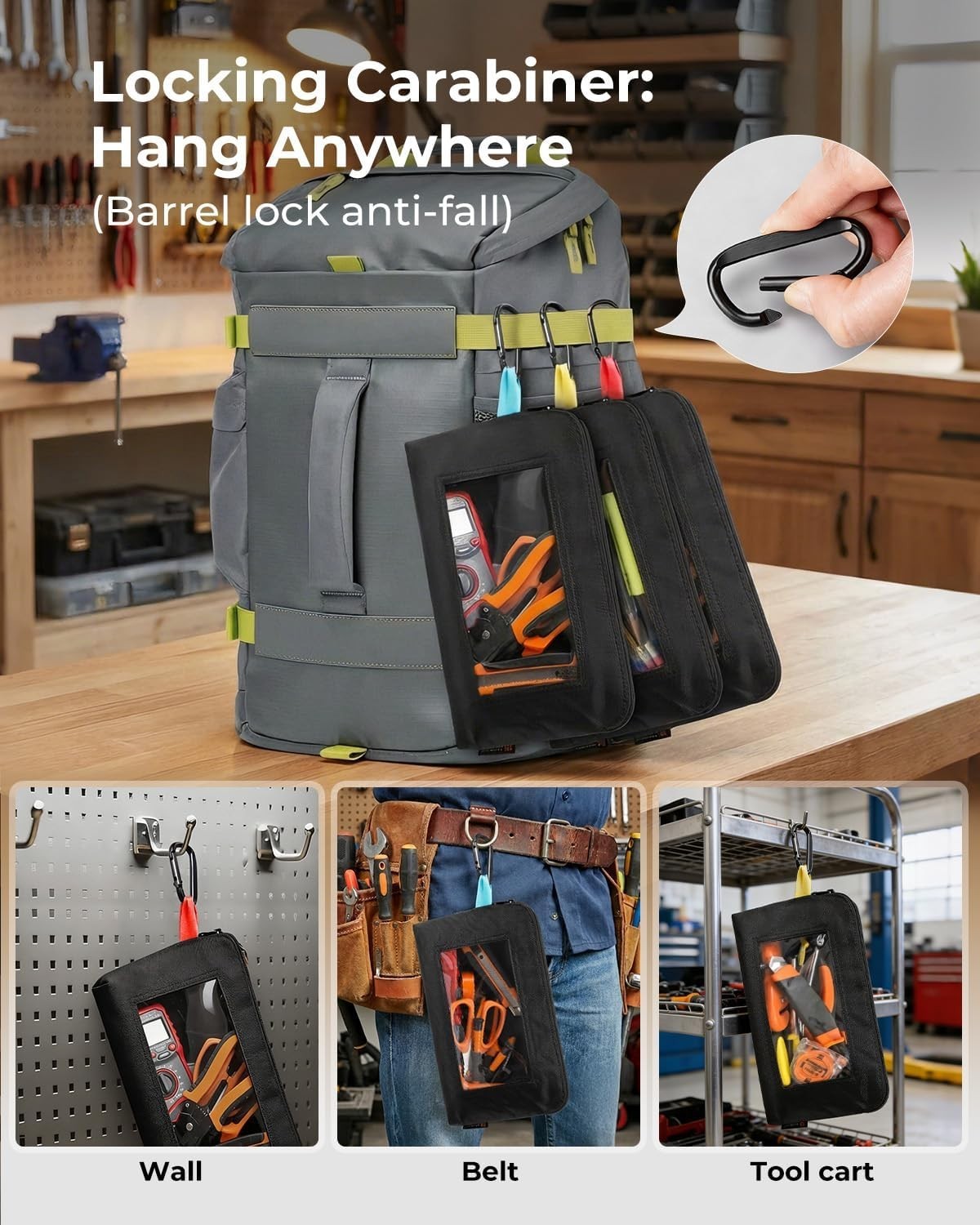Durable Heavy Duty Canvas Tool Pouch – 6 Pack of Water Repellent Organizers