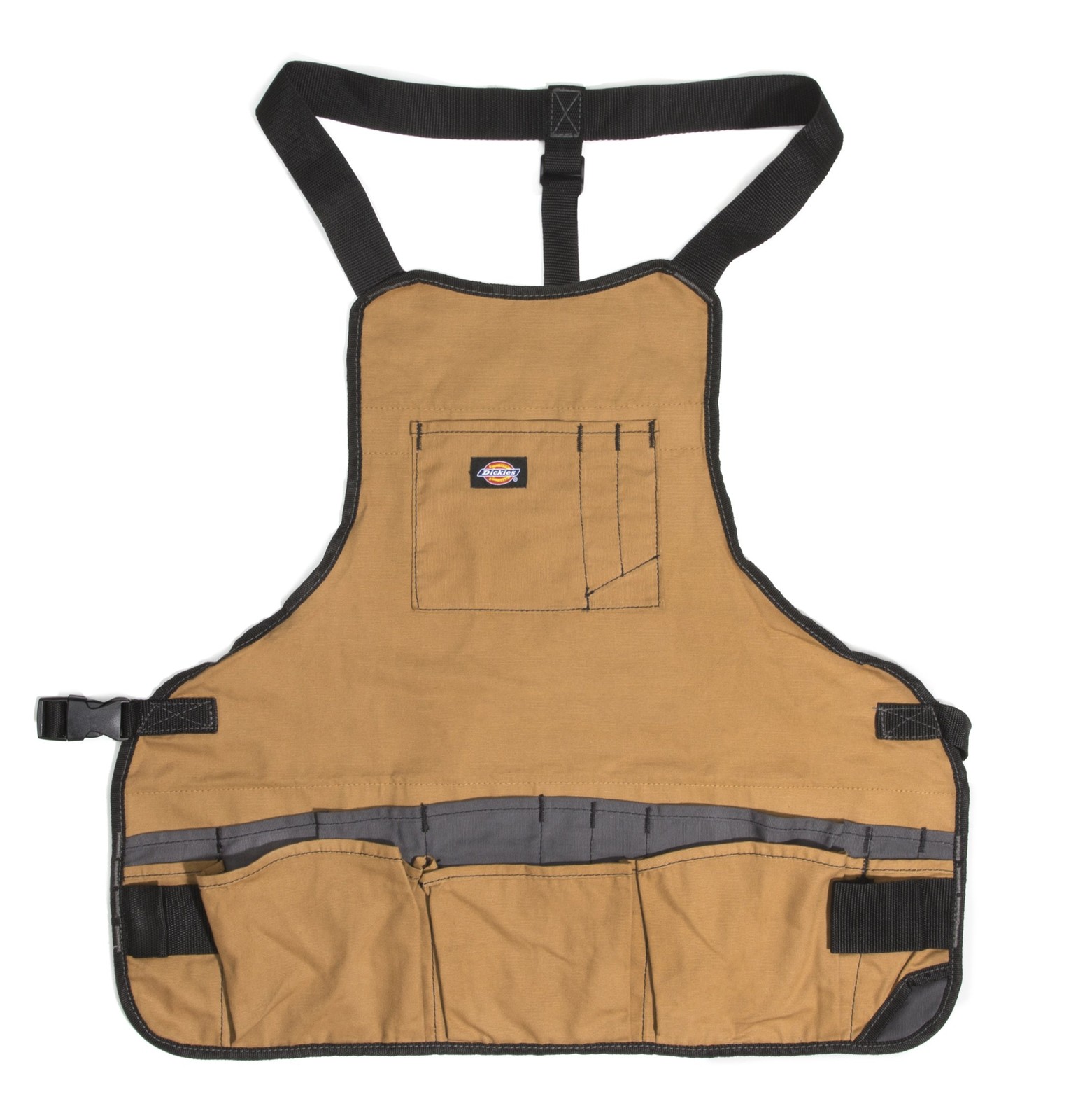 Dickies 16-Pocket Workshop Bib Apron, Durable Canvas 1 Unit, Tan