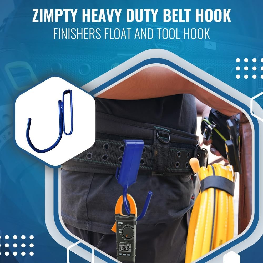 2PCS ZI155 Heavy Duty Belt Hook for Cordless Tool, Finishers Float and Tool Hook