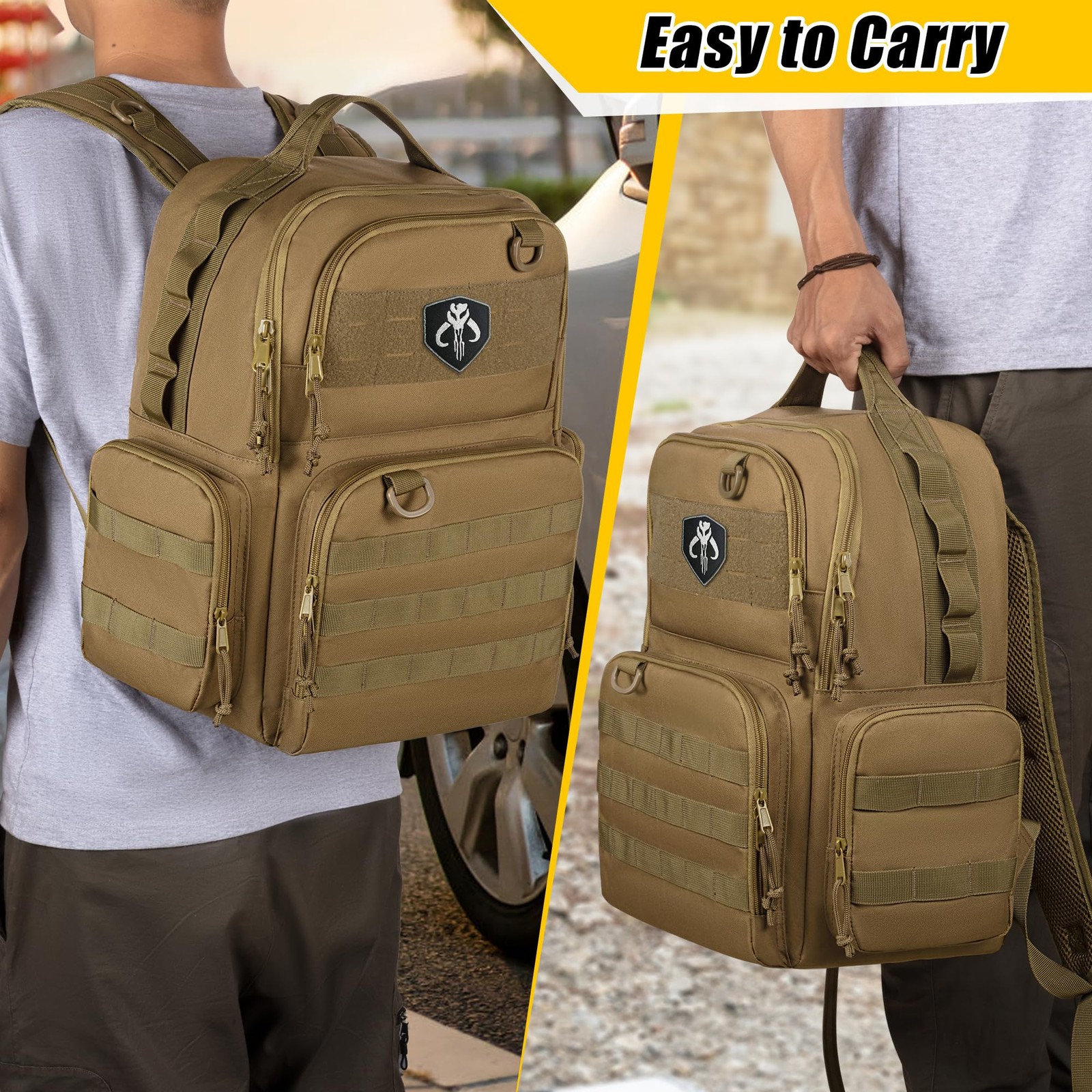 Tool Bag Backpack for Men with 3 Tool Pouches, Heavy-Duty Tool Storage Organi…