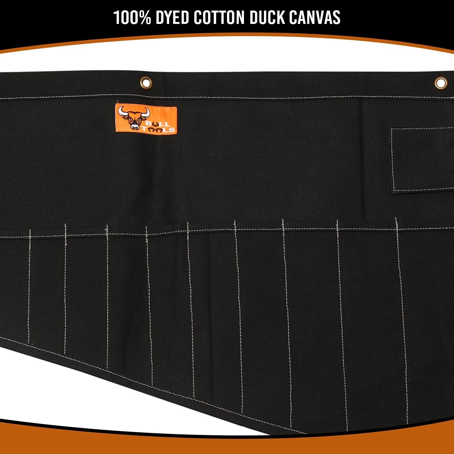 Coal Black 16 Pocket Wrench and Tool Organizer – Heavy Duty Cotton Canvas