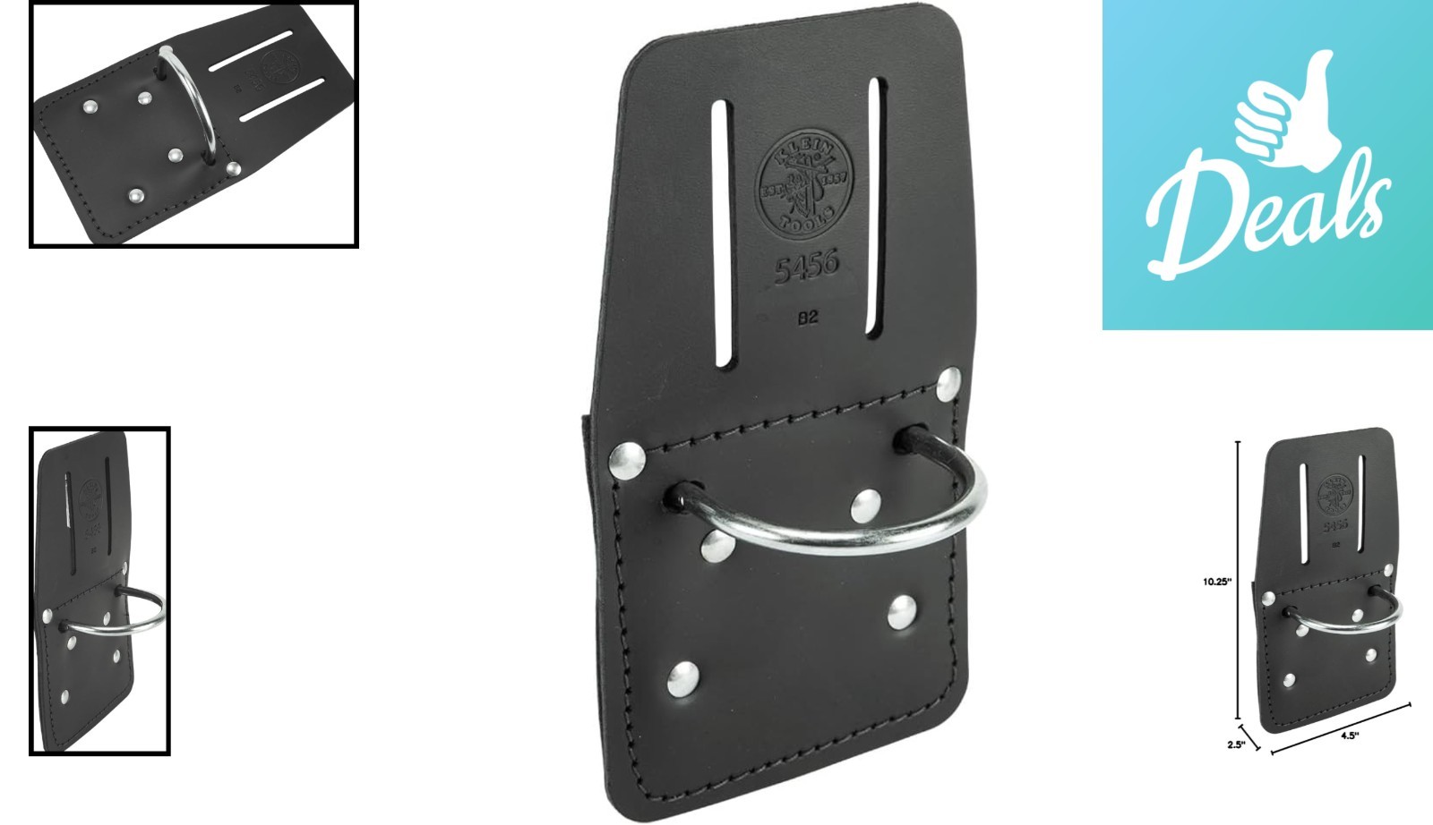 Professional Leather Hammer Holder with Metal Ring – Fits Belts up to 2.5 Inches