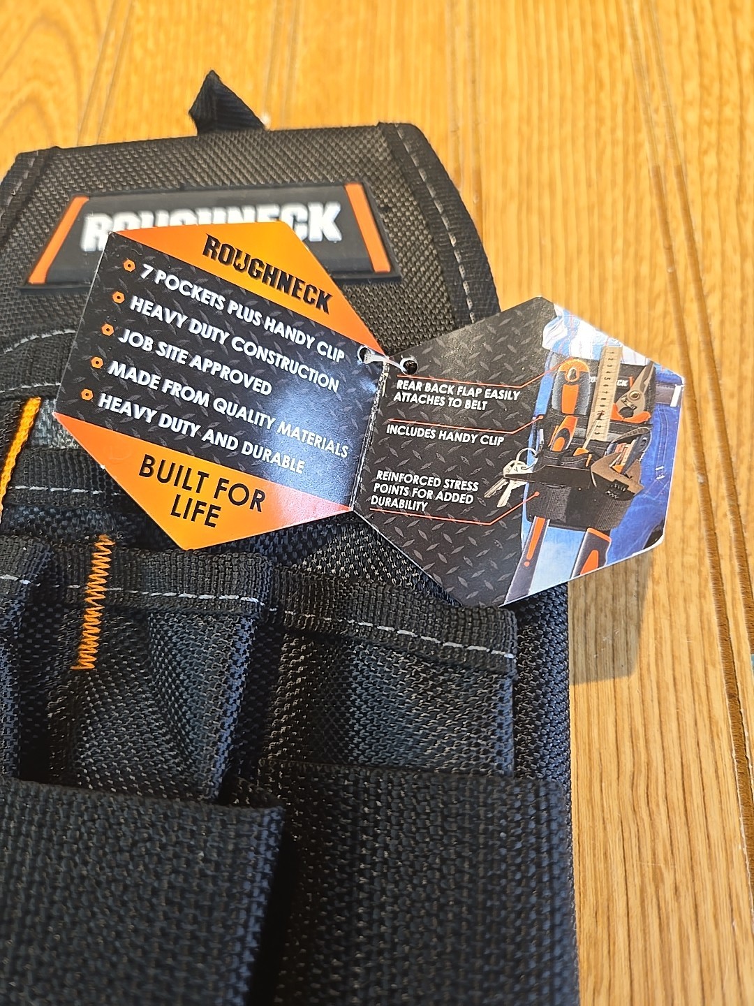 5 In. 5-Pocket Utility Tool Belt Pouch with Flap Fit