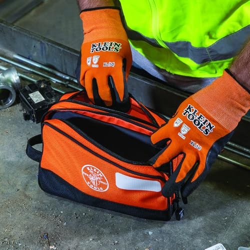 Gray Orange Dual Compartment Tool Pouches Heavy Duty Storage Bags 12 Inch 10 …