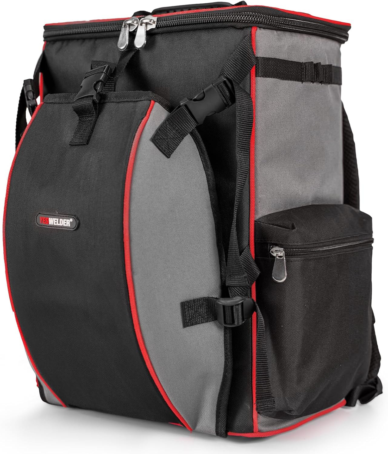 Heavy-Duty Welding Backpack with Helmet Catch – Large Capacity Tool Bag