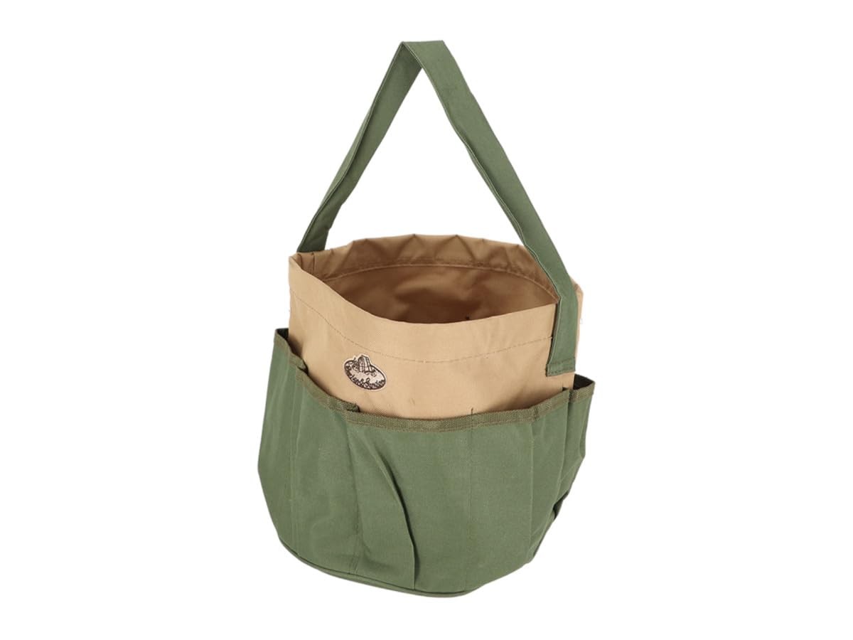 Canvas Round Tool Bag with Sturdy Handle – Perfect for Gardening Tools