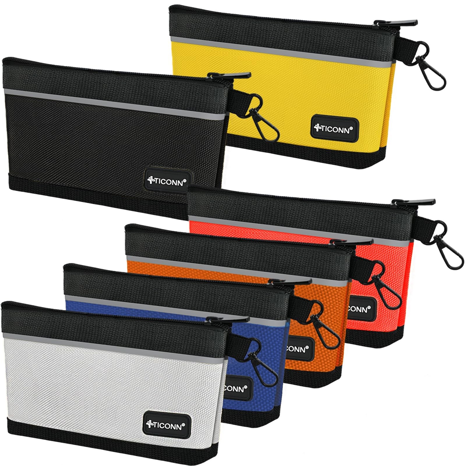 Tool Pouches with Zipper, 1680D Oxford Small Tool Bags, Waterproof Utility Ba…