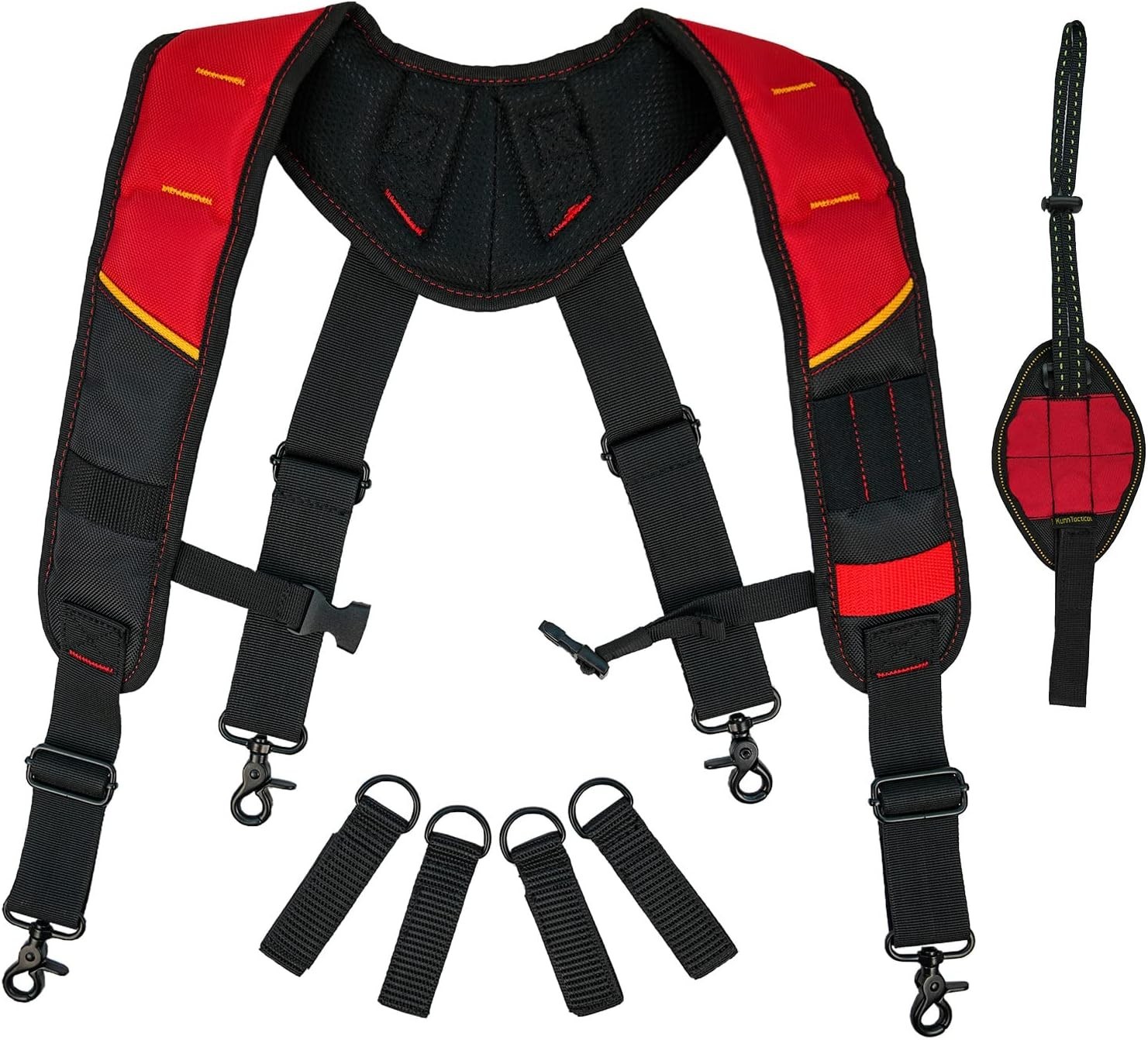 Heavy-Duty Tool Belt Suspenders with Magnetic Wrist Support for Professionals