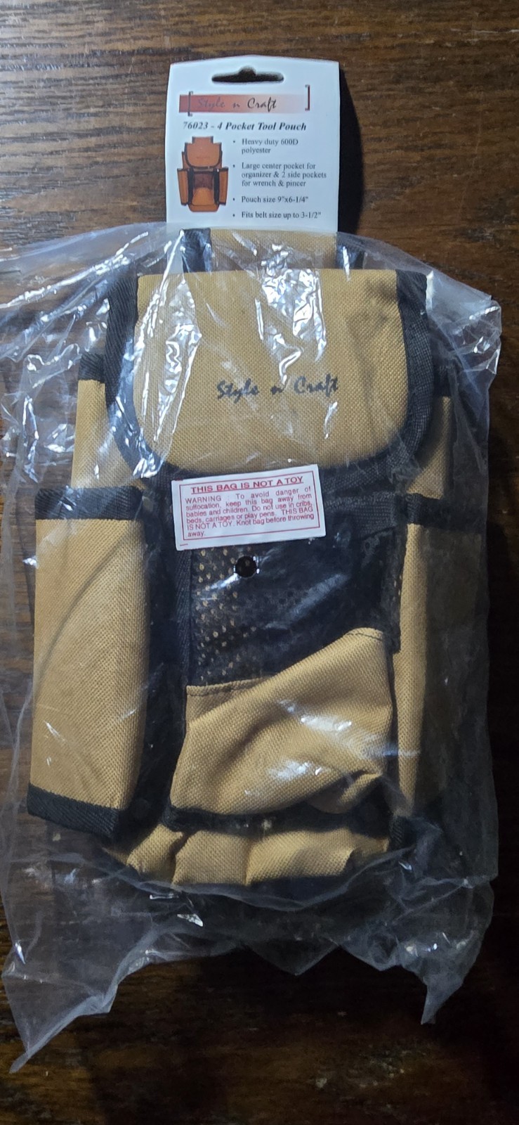Style n Craft 76023 4 Pocket Tool Pouch Heavy Duty Polyester Pouch Is 9″x6 1-4″