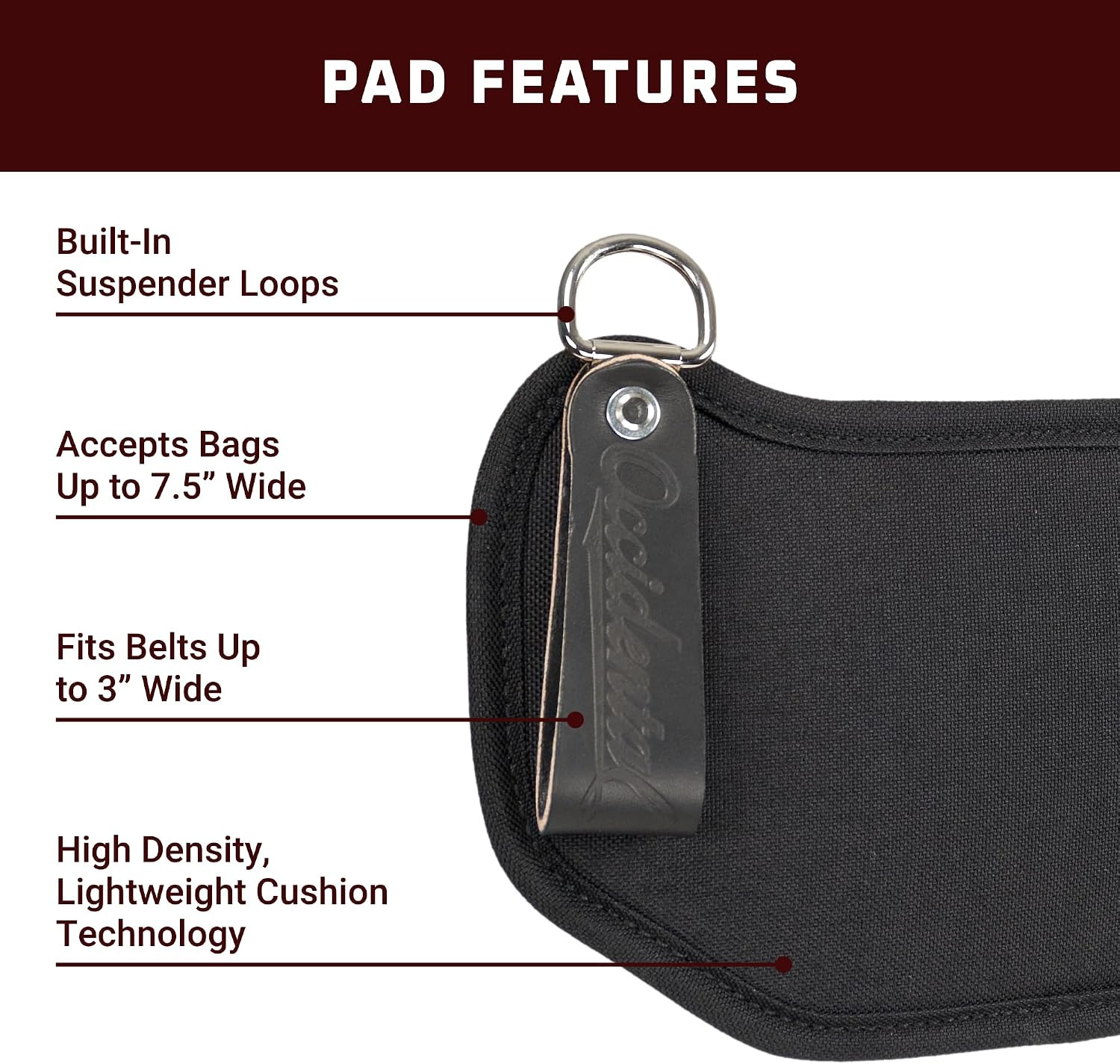 Occidental Leather Hip Buddies, Black – Accepts Any Bag Up to 7.5″ Wide – Made i