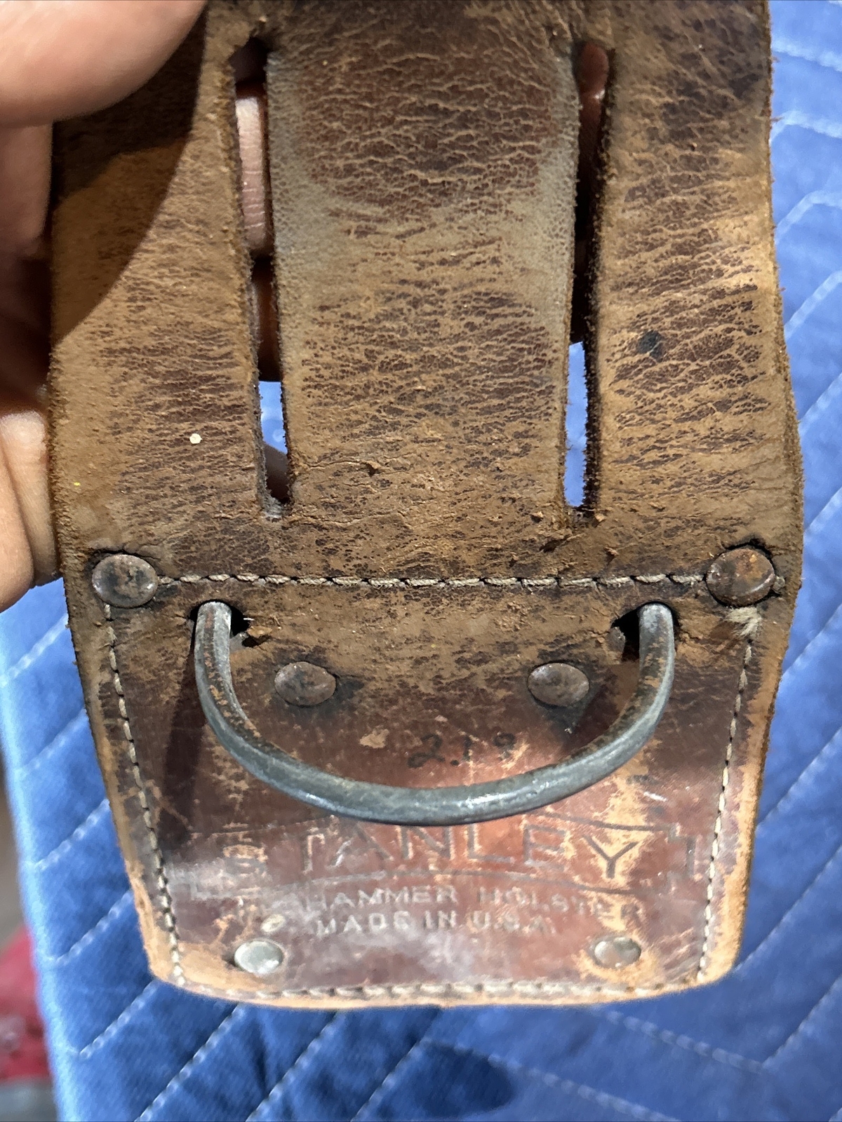 Vintage Stanley HH2 Leather Hammer Holster – Belt Holder – Made in USA