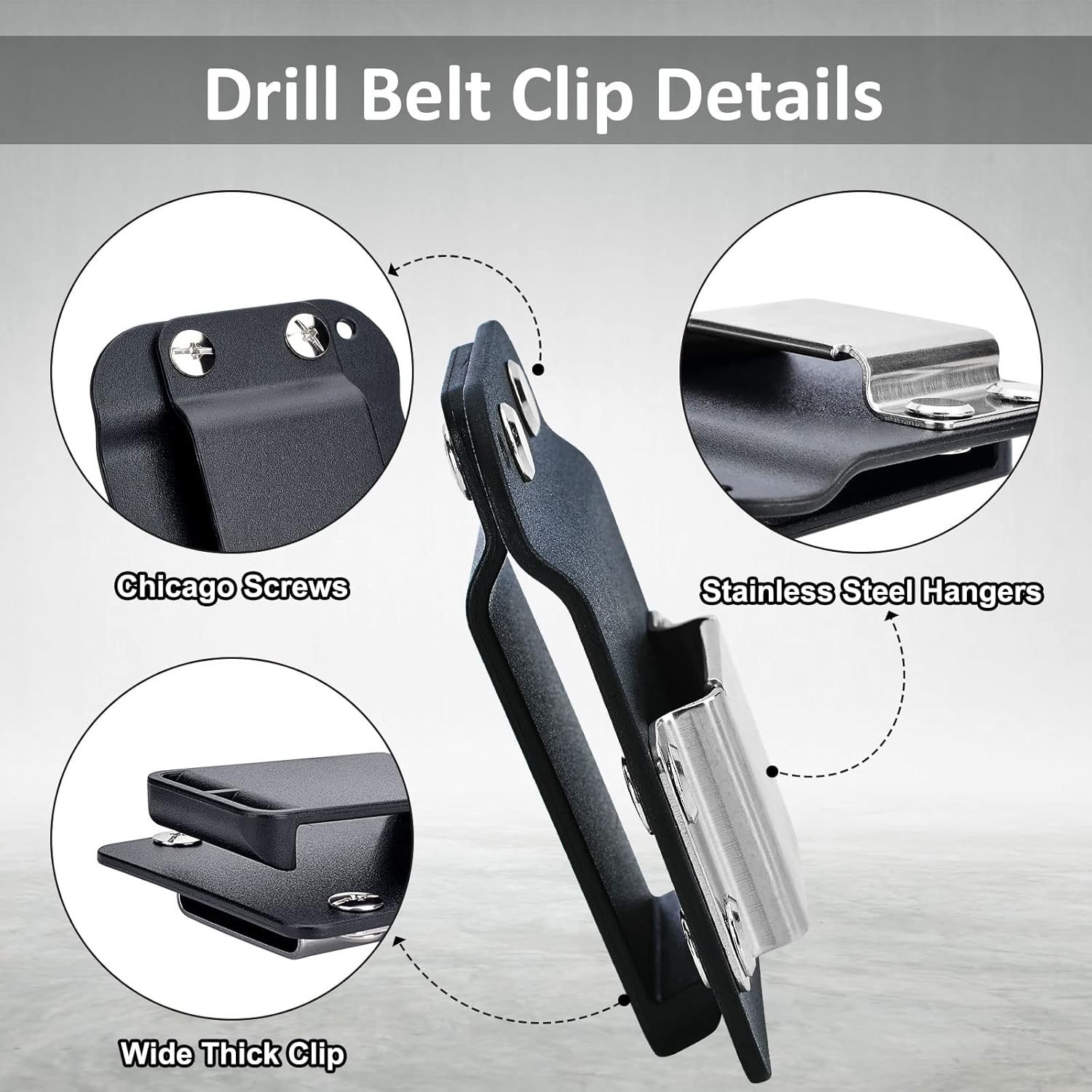 Quick Drill Holder Clip for Belt