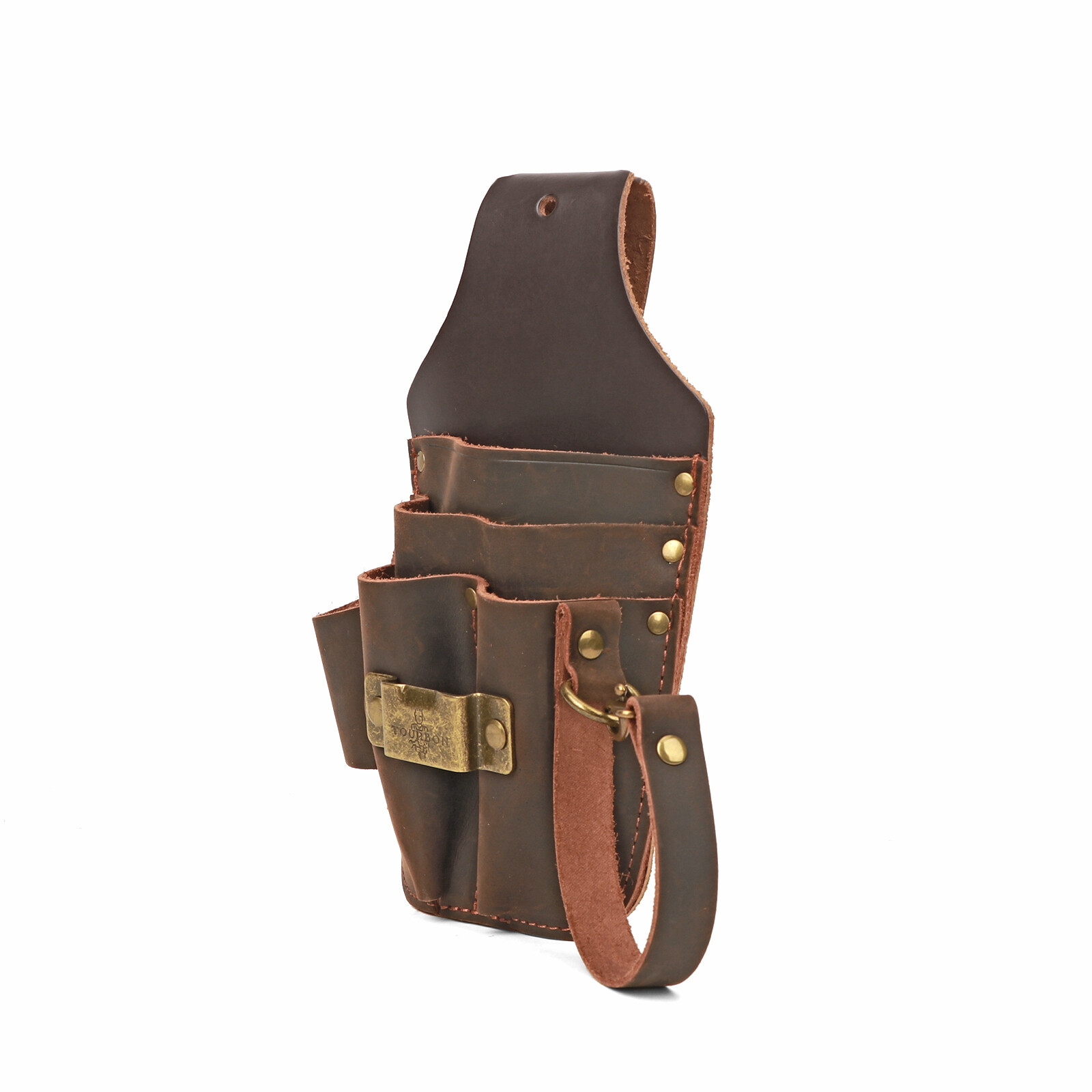 Tourbon Leather Tool Holster Electric Tape Thong Tunnel Pouch 5 in 1 Belt Holder