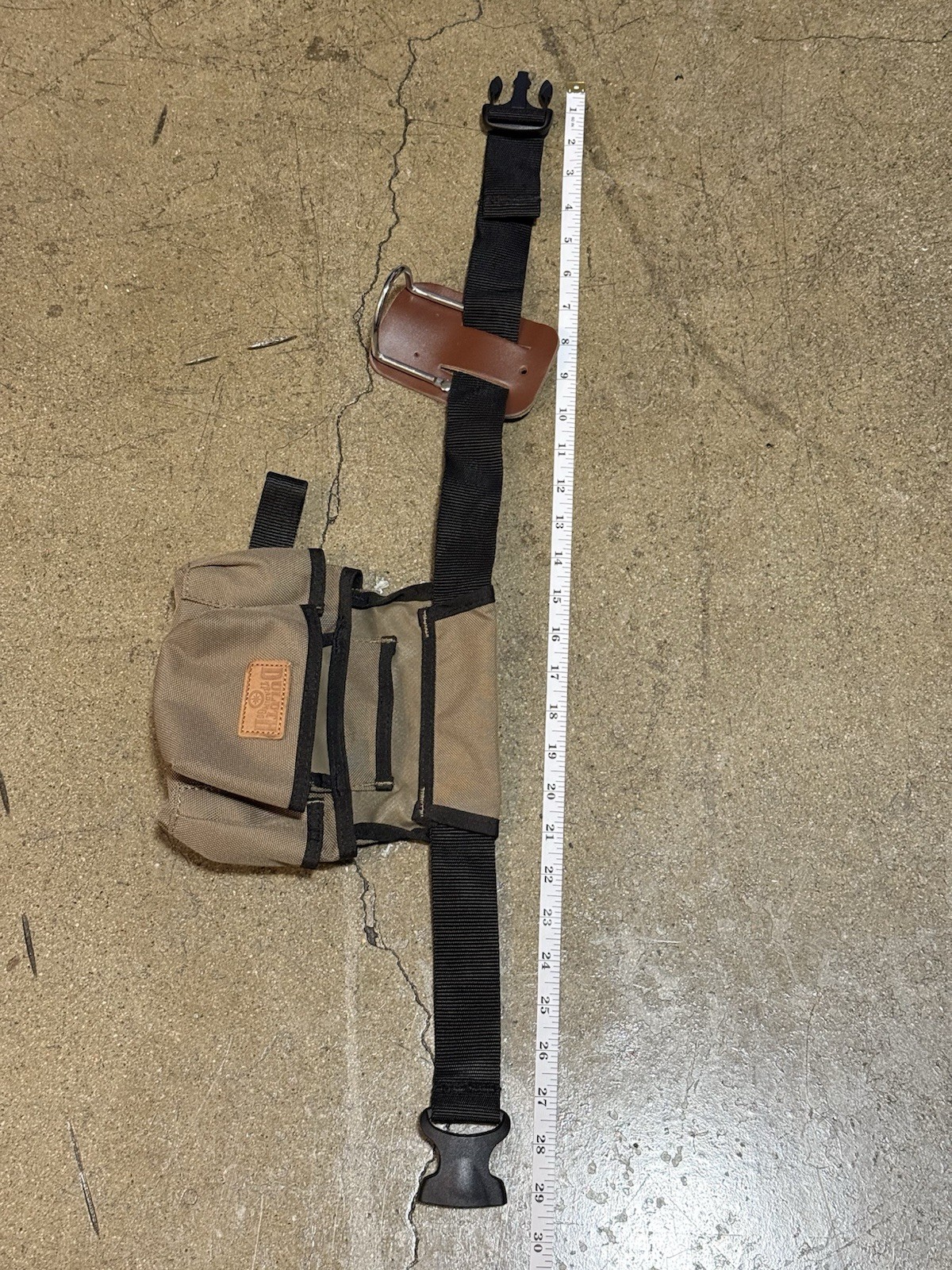 Duluth Trading Co Tool Pouch Utility Belt Holster Khaki Canvas Nylon Organizer