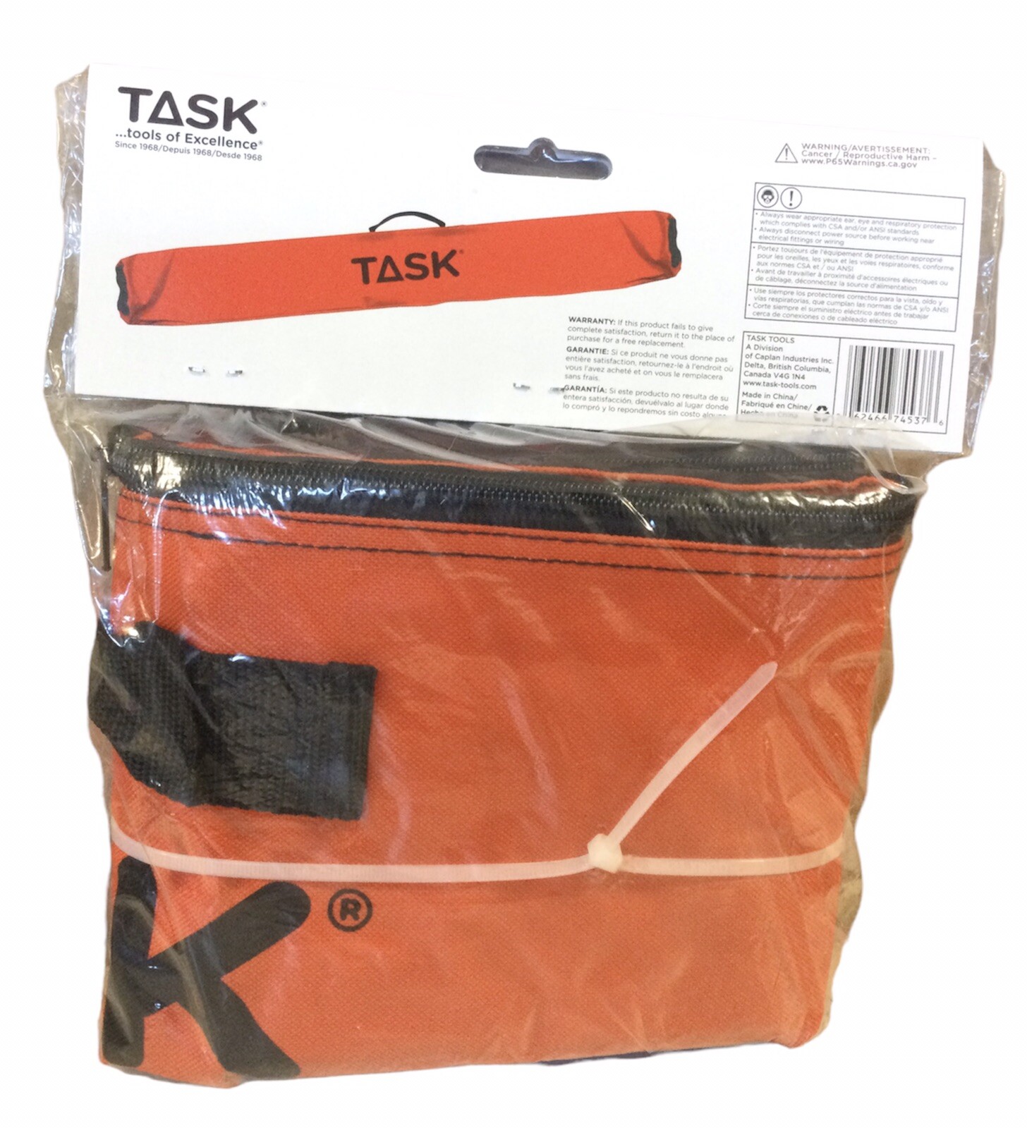 Task Tools QSR Storage Bag Hand Carrier For QSR Rods & Accessories W/ Zip Pocket