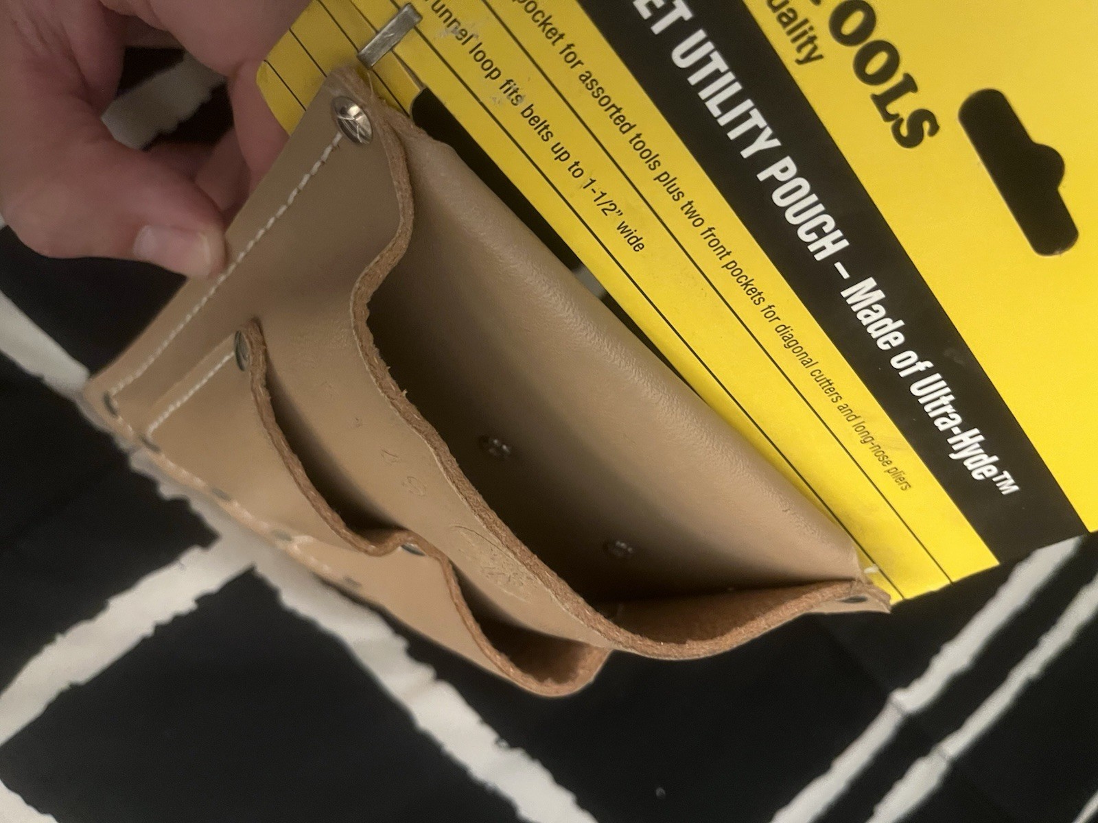 Klein Tools 5149 3-Pocket Ultra-Hyde Tool Pouch, Tan, 1 Count *Vintage 1994*