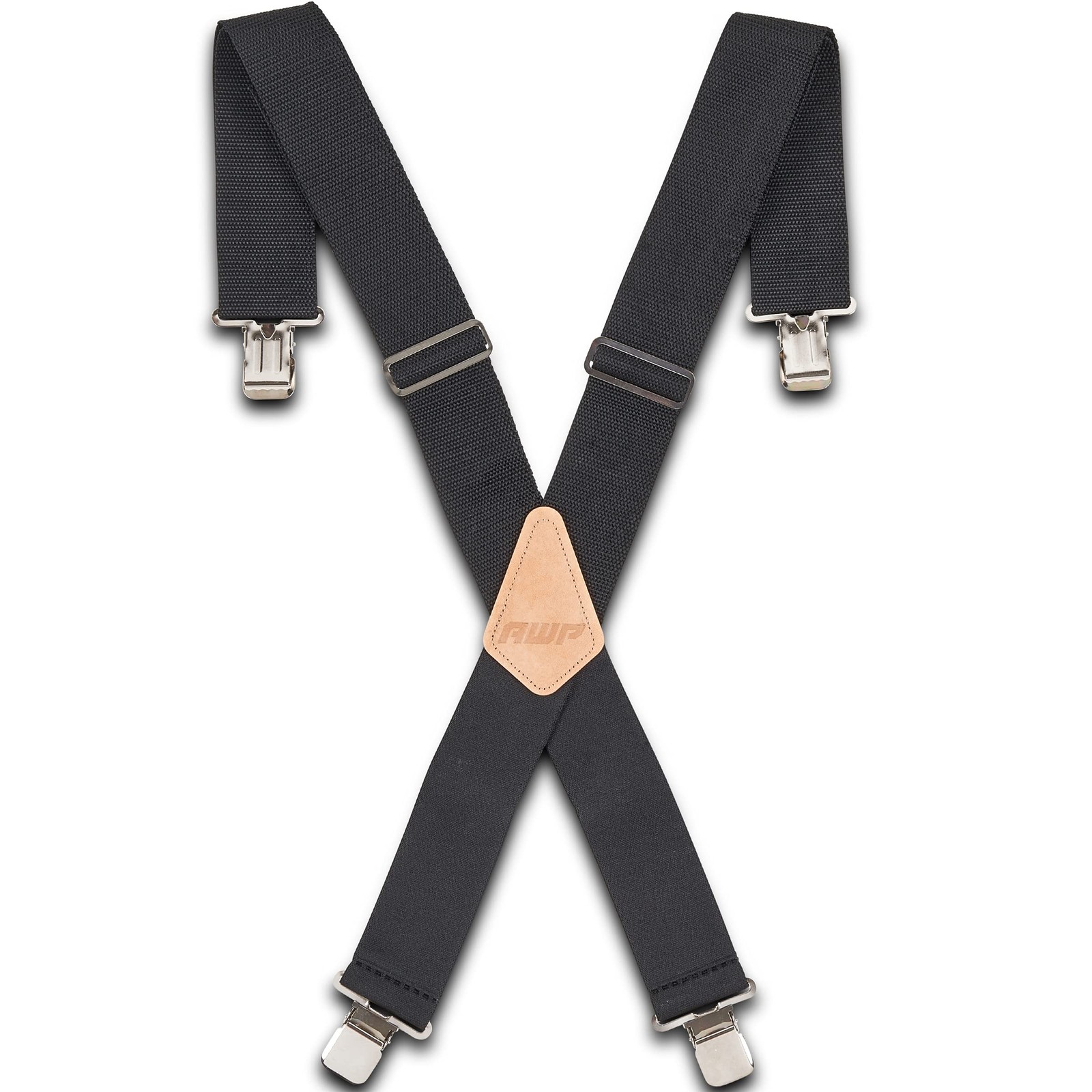 AWP Work Suspenders | 2″ Fully-Adjustable Webbing Adjustable Size, Black