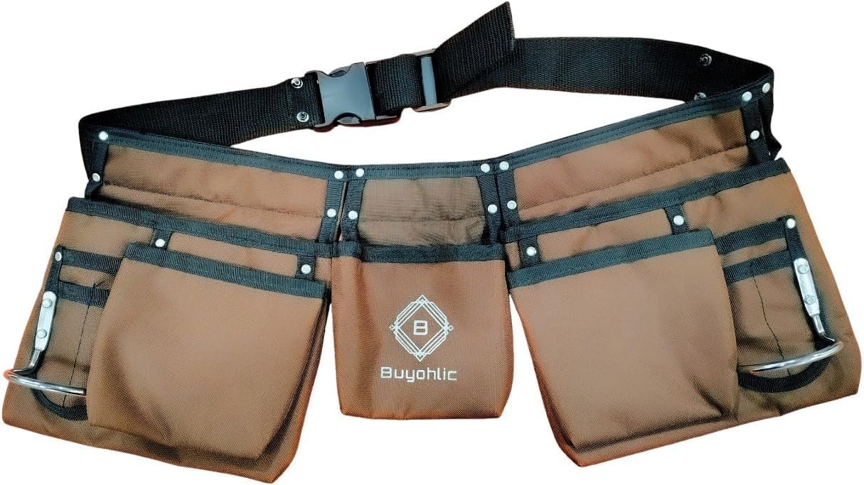 Heavy-Duty Polyester Tool Bag with 11 Pockets With Belt– Double-Sided Design