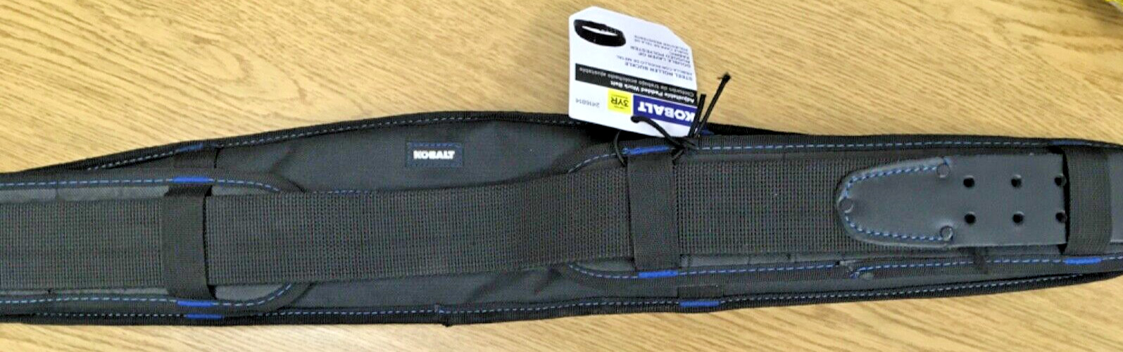 Kobalt General Construction Polyester Adjustable Padded Tool (Work) Belt