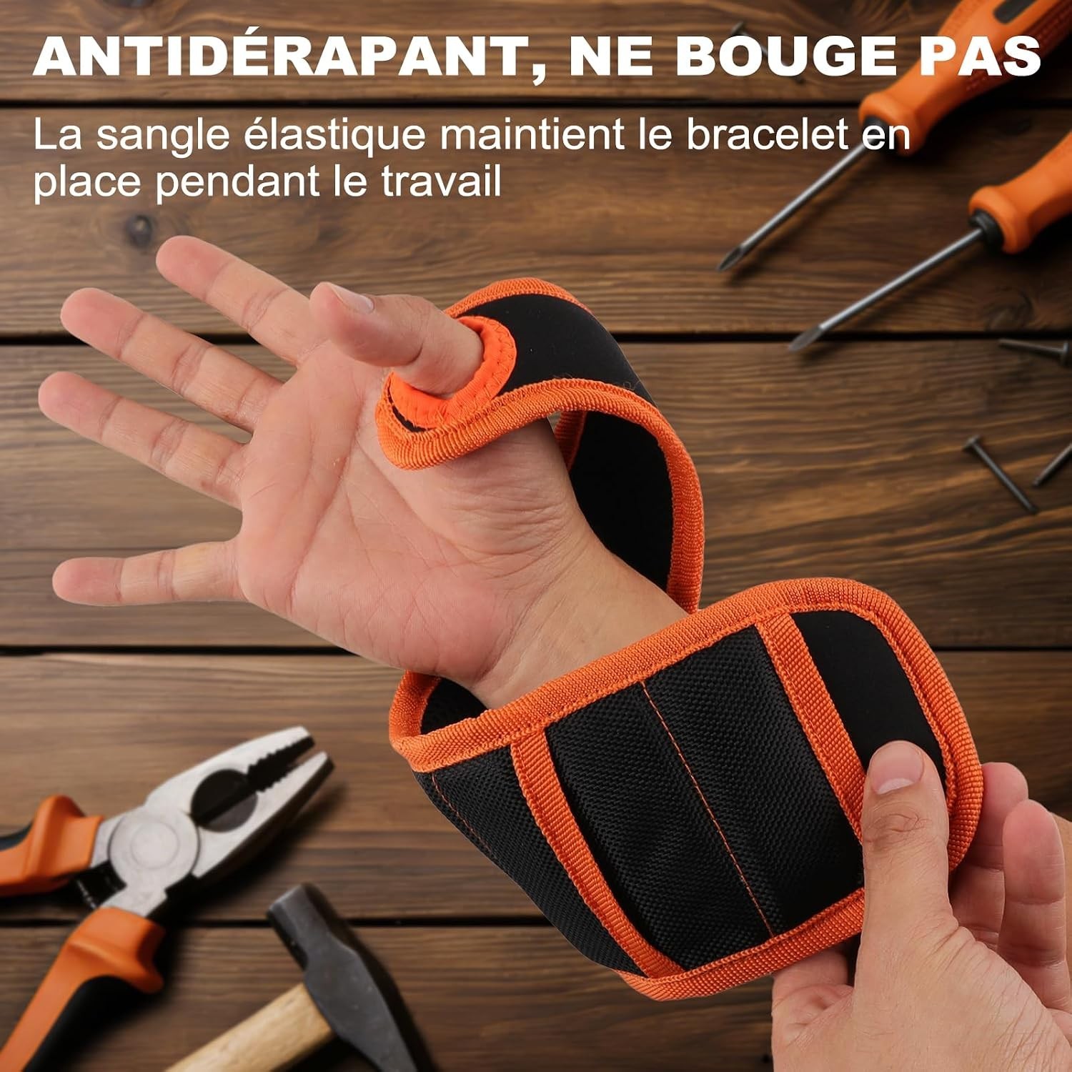 Magnetic Wristband for Tools, Tool Belt Wrist Band with 15 Powerful Magnets, …
