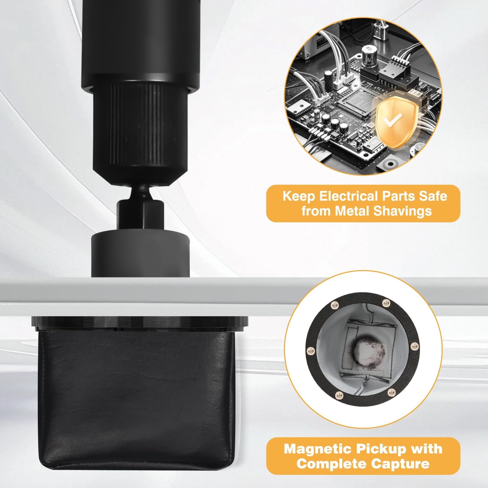 Magnetic Drilling Catcher Bag – Strong Metal Shaving Collector for Hole Saws