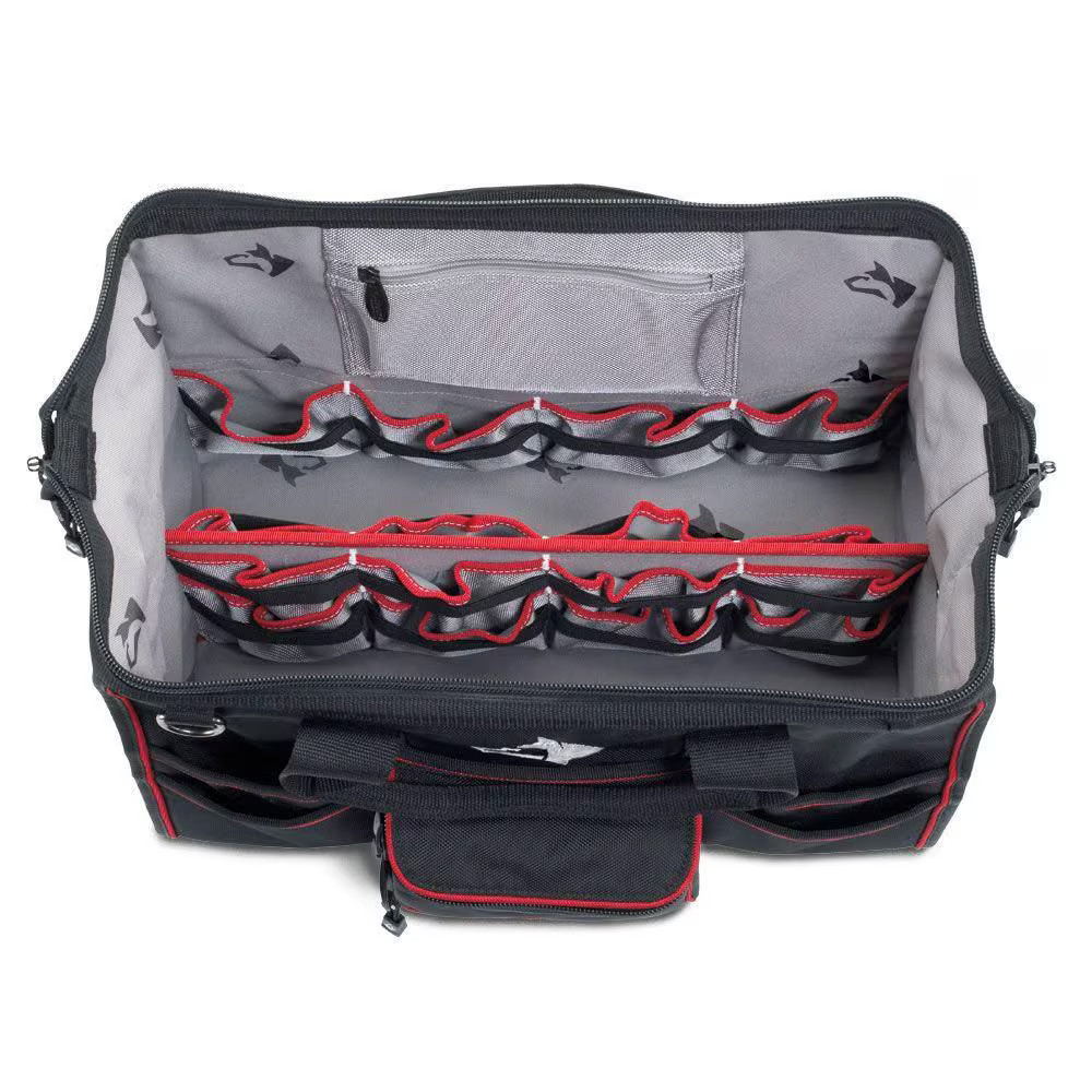 Husky 18-inch Large Mouth Tool Bag with Tool Wall
