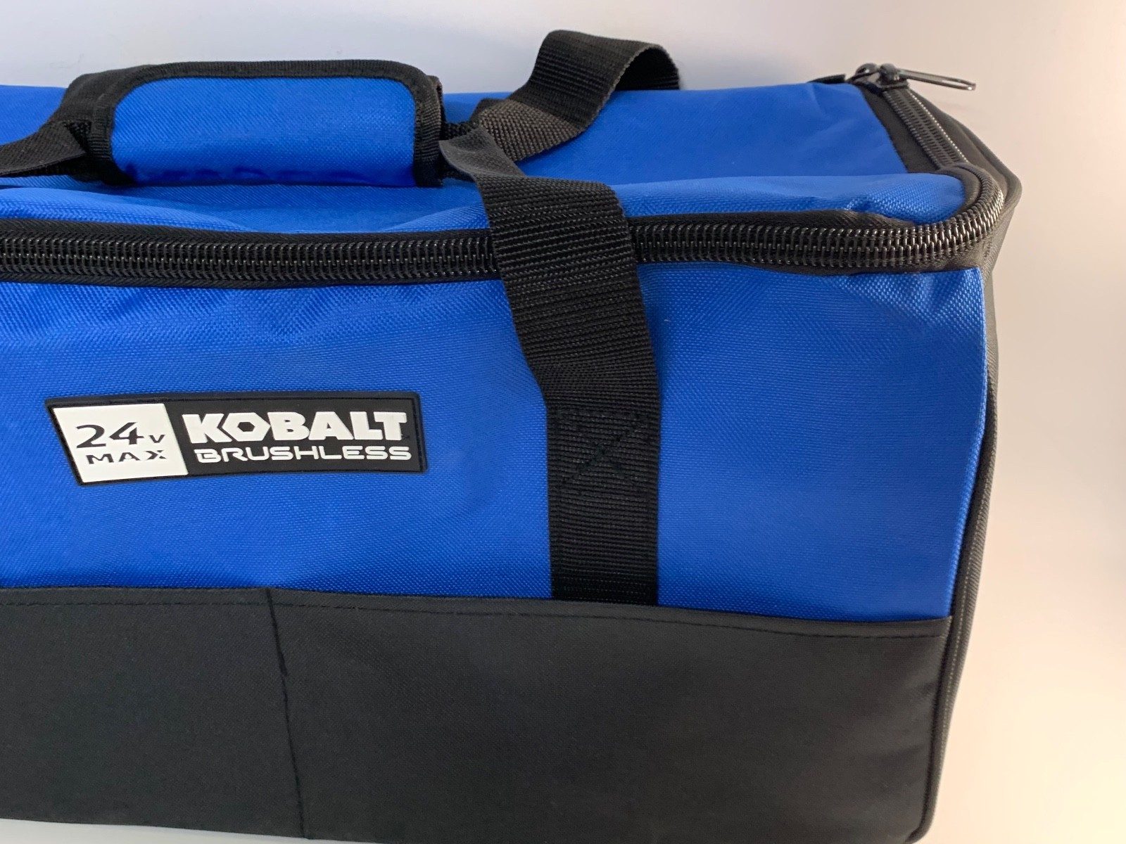 Genuine Kobalt Blue Black Polyester 18.5-inch Heavy Duty Tool Bag