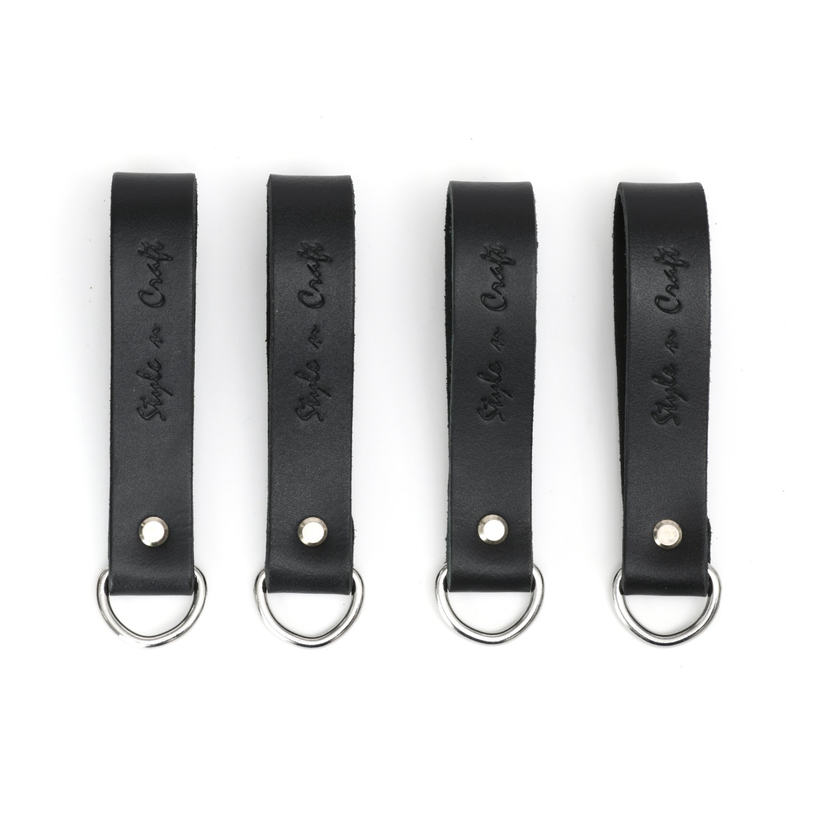 Style n Craft 75202 – Leather D-Ring Loops in Black for Suspender Attachment