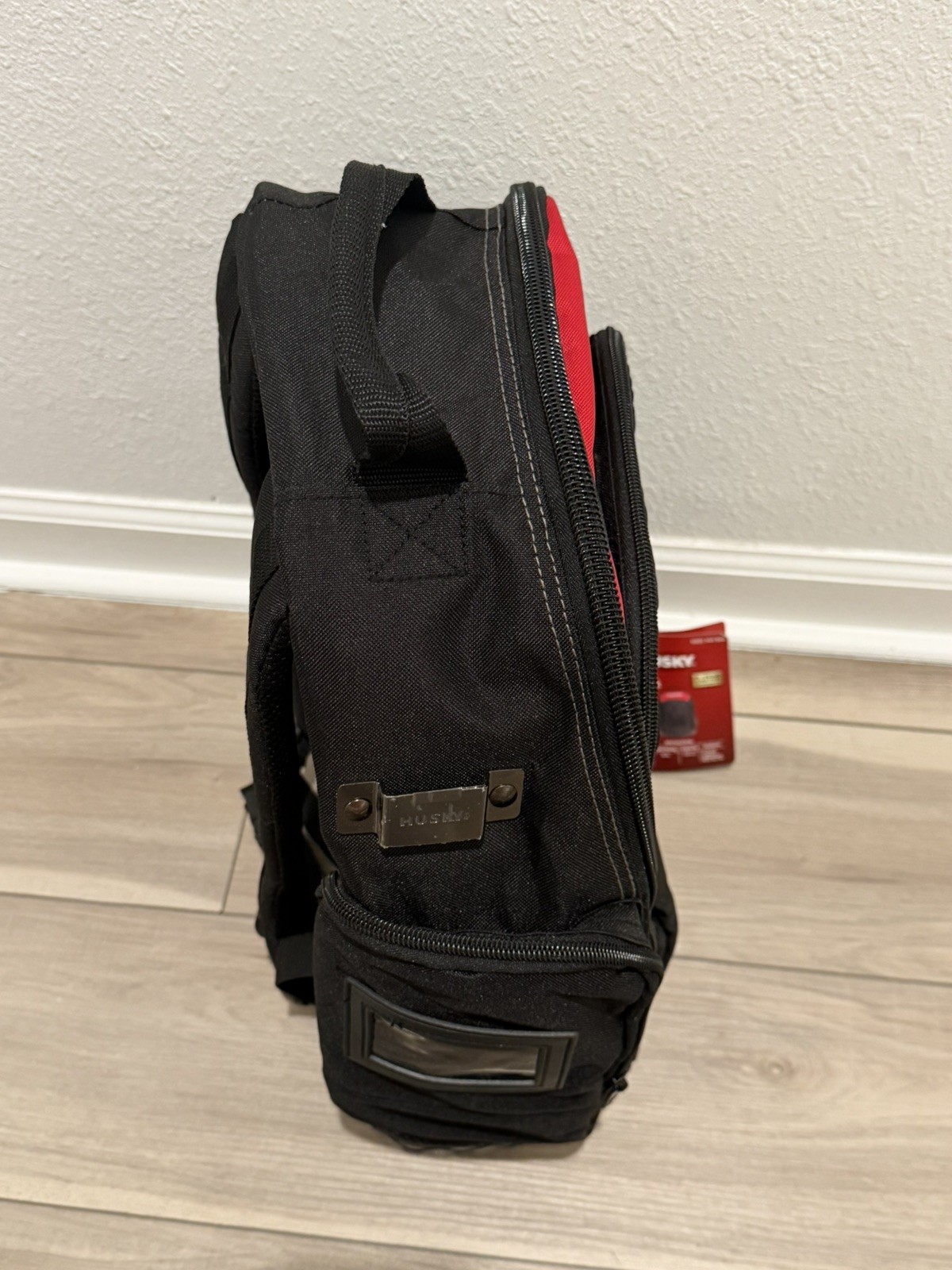 Husky 16 in. Tool Backpack Heavy Duty Rubber Bottom Storage Bag H-68003