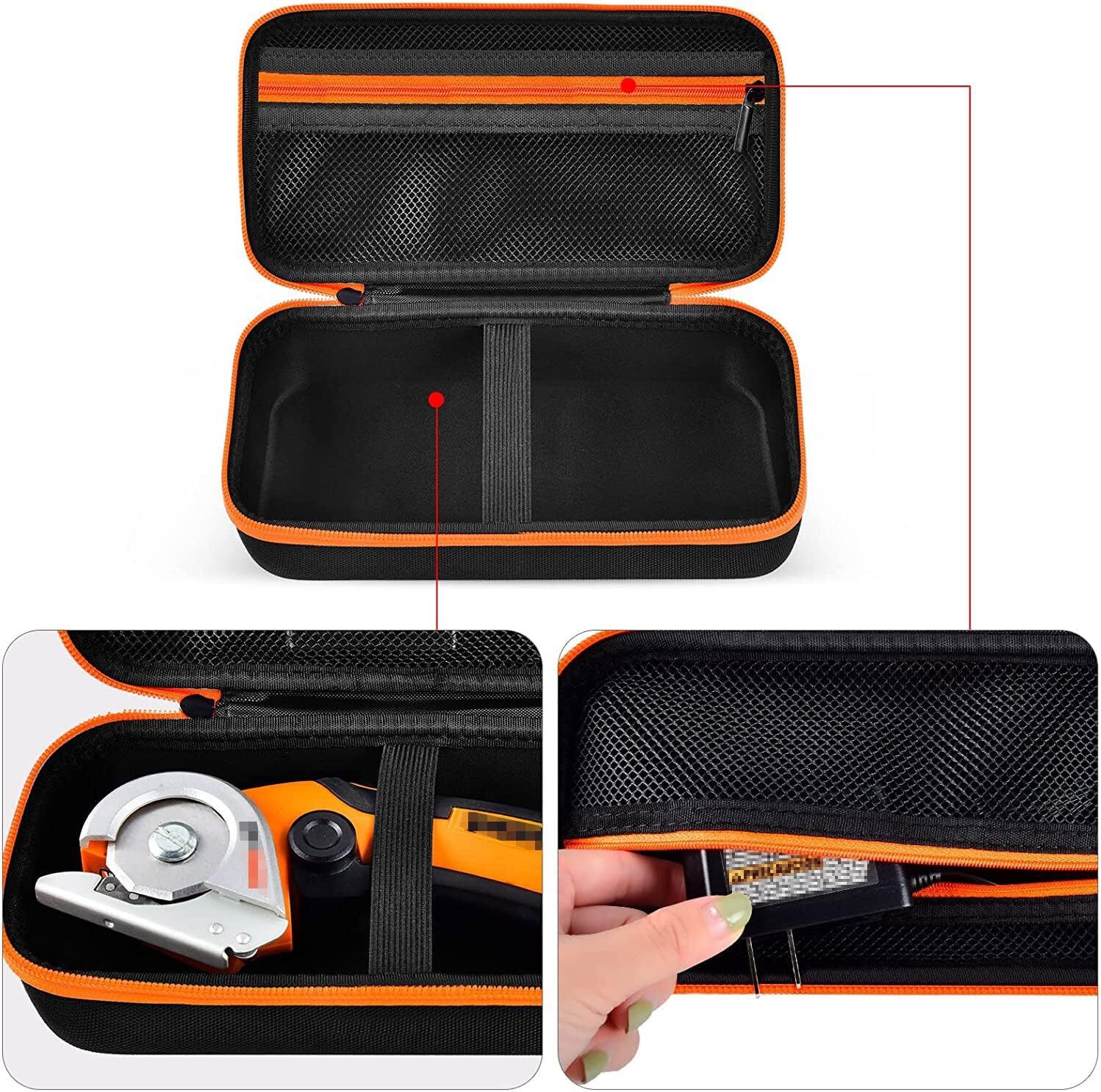 Fabric Cutter Holder Bag with Accessories Pocket – Black (Case Only)