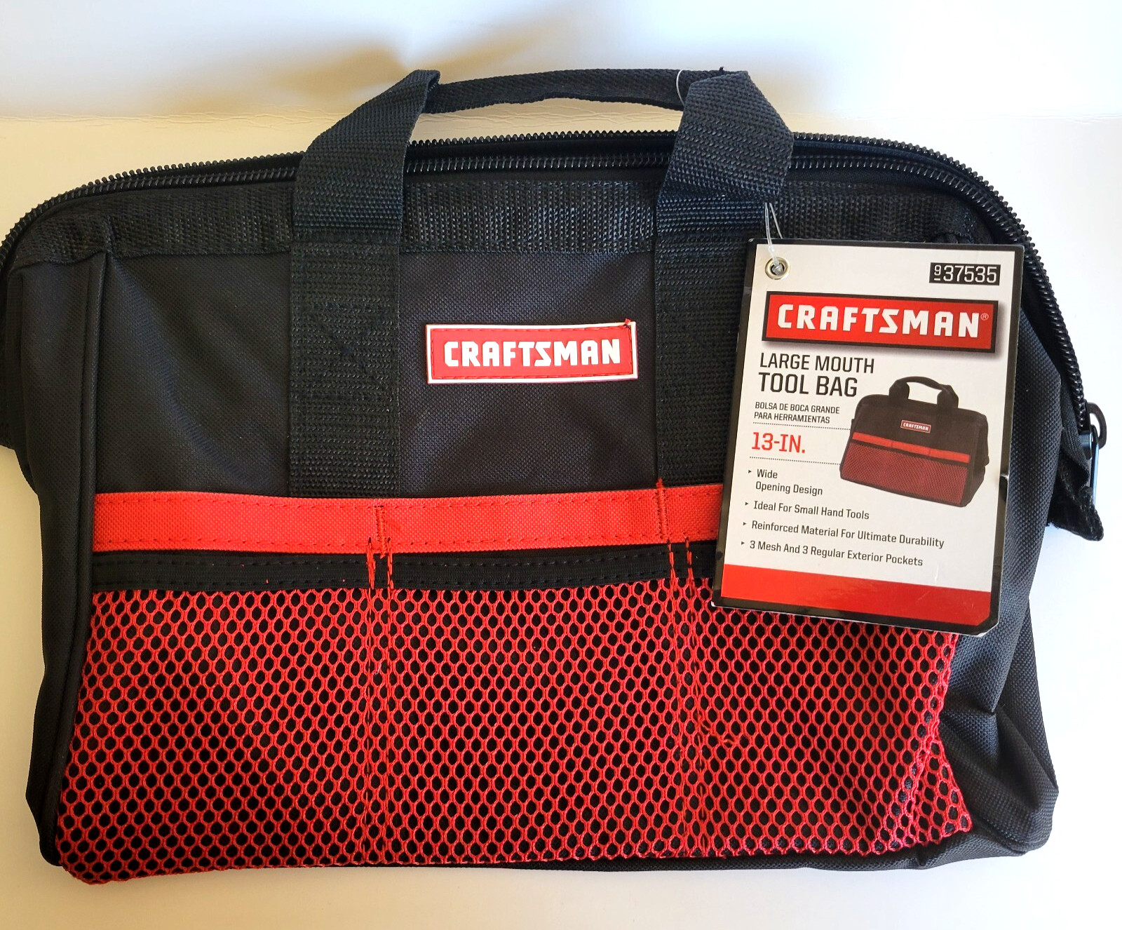 CRAFTSMAN 13″ Large Mouth Tool Bag 37535 • Heavy‑Duty Durable Tote • NEW NIP