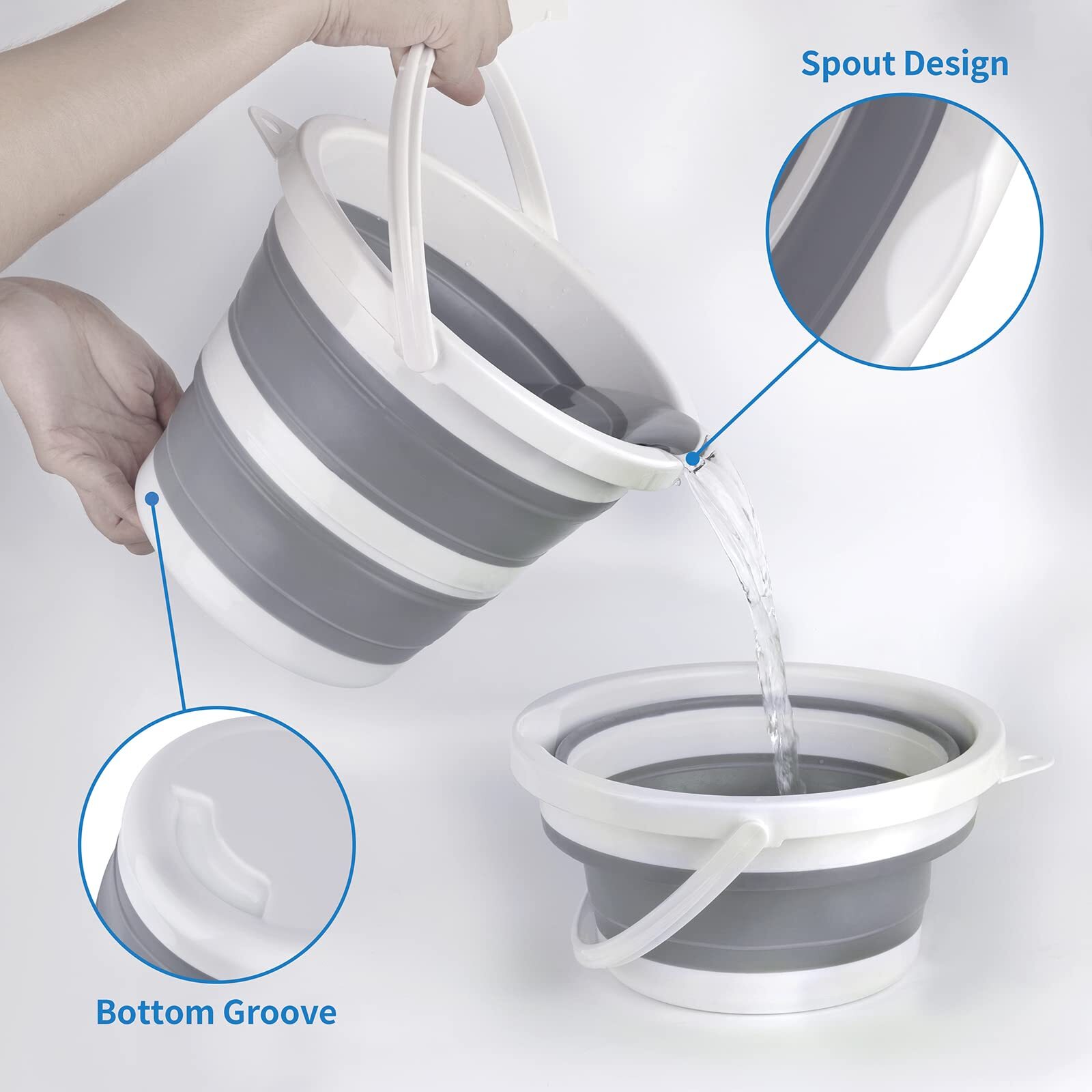 Collapsible Bucket 5l 1.3gallon Small Cleaning Bucket Mop Buckets For Household