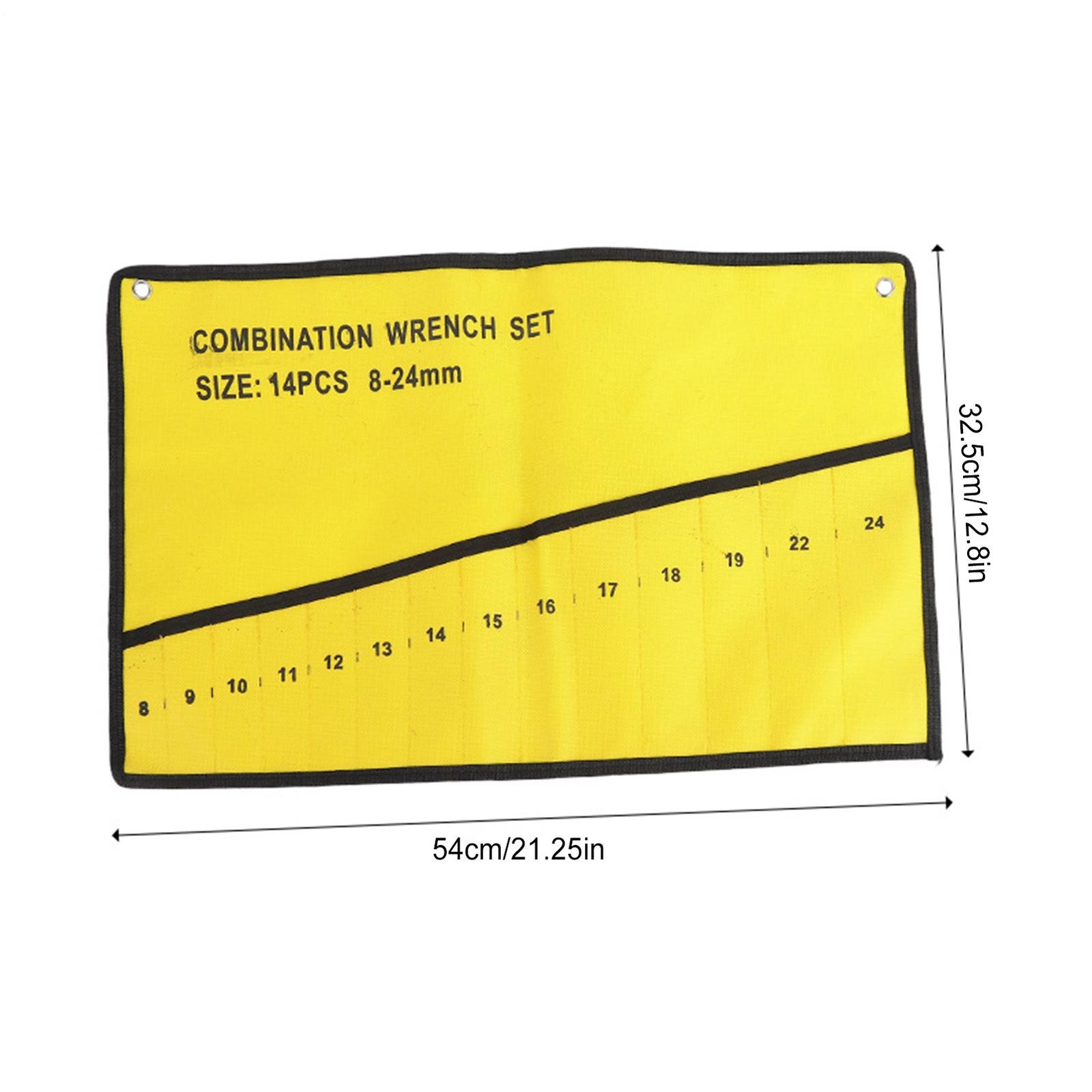 Wrench Roll Bag Heavy-Duty Tear-Resistant Tool Pouch For Garage, Workshop