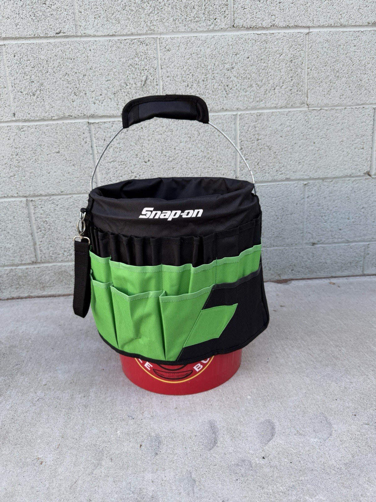 Snap On Tools 5 Gallon Bucket Caddy Tool Bag Storage Travel Case Snap-On Racing