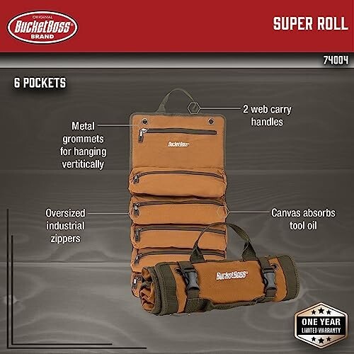 Waterproof Storage Bag 6 Zip Pockets Hanging Organizer Quick Release Buckles Ver