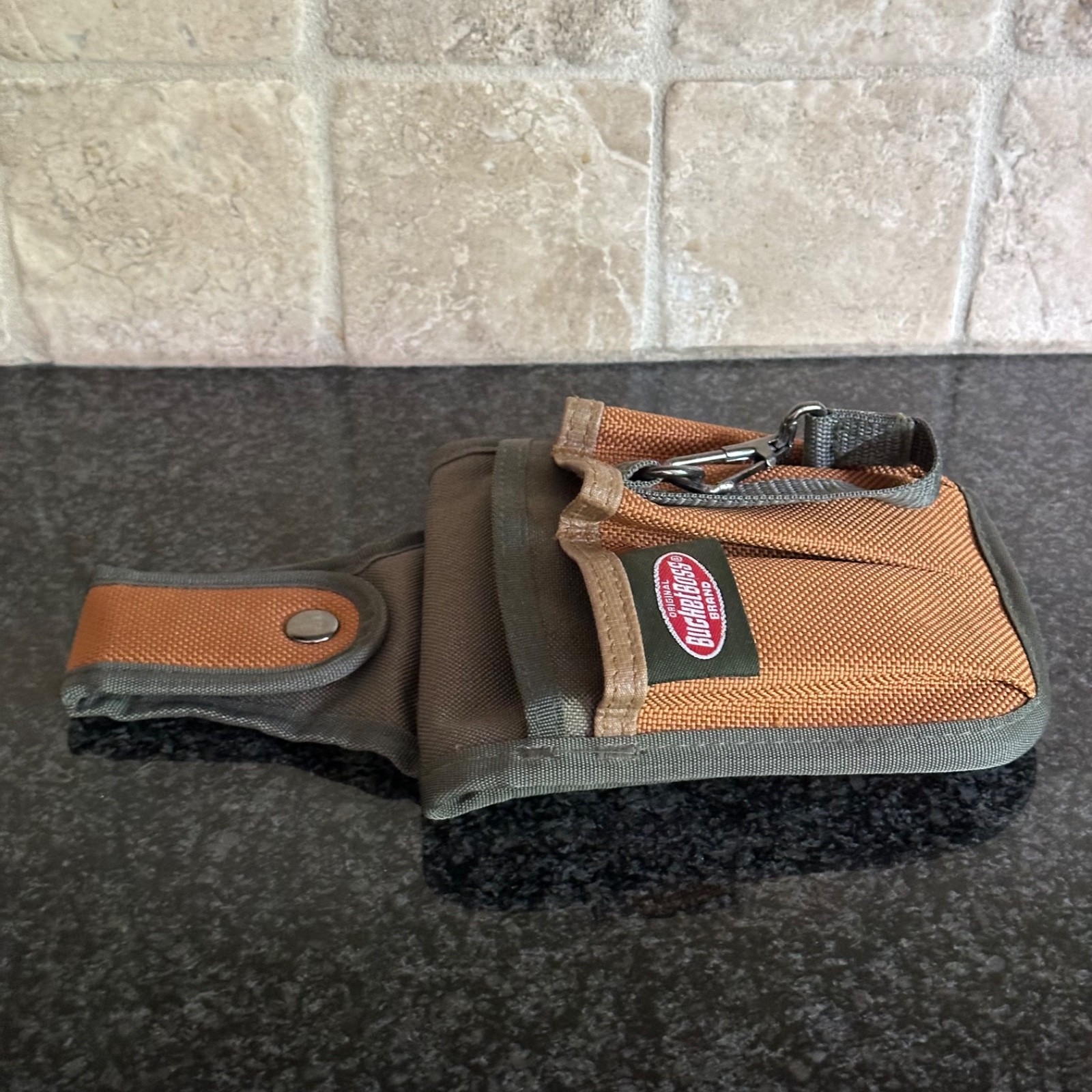 Original Bucket Boss Canvas Utility Tool Pouch Belt Loop Snap On 5 Pocket + Clip