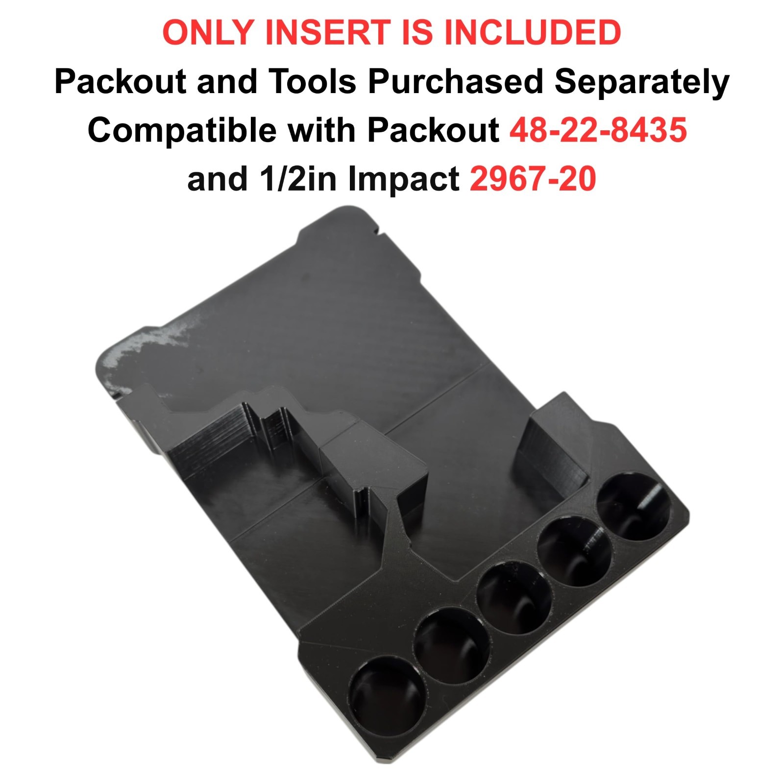 High Torque 1/2″ Impact Wrench Liner Insert for Packout Organizer, M18 Battery &