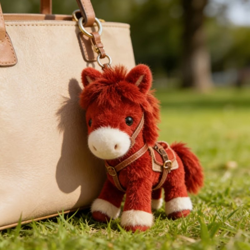 Elegant Furry Small Horse Key Supervisor With Treated Metal For Everyday Use