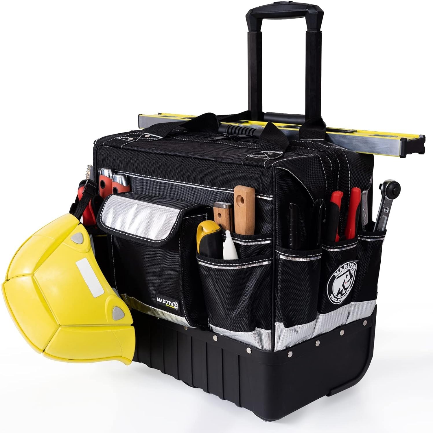 Heavy-Duty 18” Tool Bag with 40 Pockets – Waterproof & Portable with Wheels