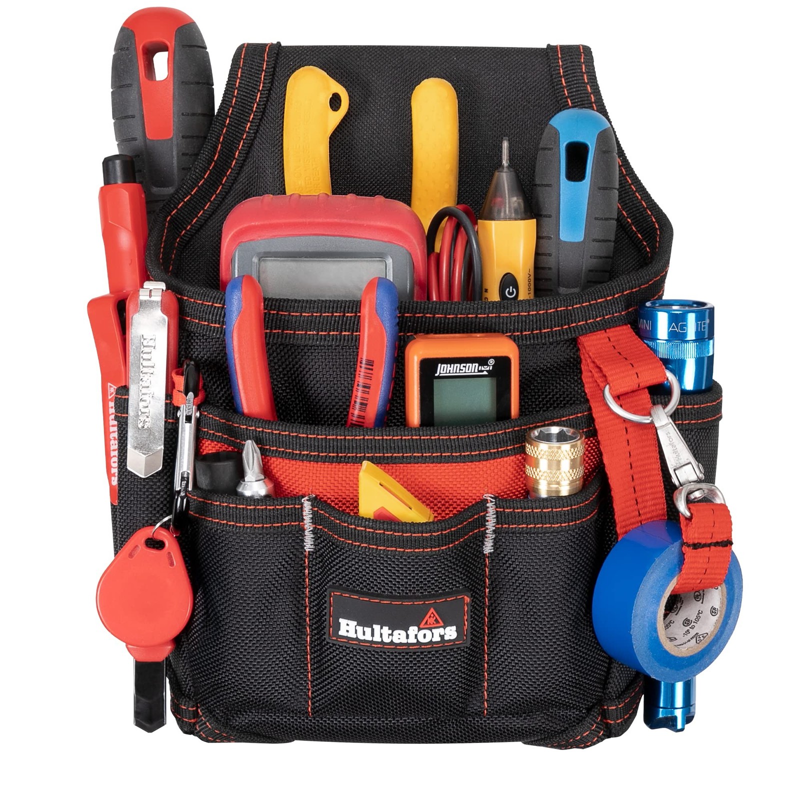 Hultafors HT5103 Small Electrician Pouch – Ballistic Polyester, Flashlight/Tool