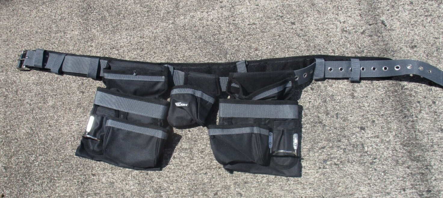 NEW ADJUSTABLE TOOL RIG BELT CARPENTER ELECTRICIAN FRAMERS Fits up to 54in waist