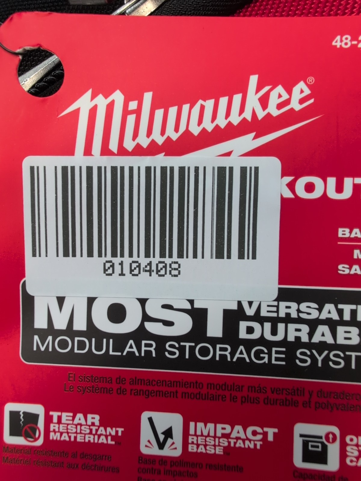 Milwaukee 48 Pocket Tear-Resistant Packout Modular Storage Backpack 48-22-8301