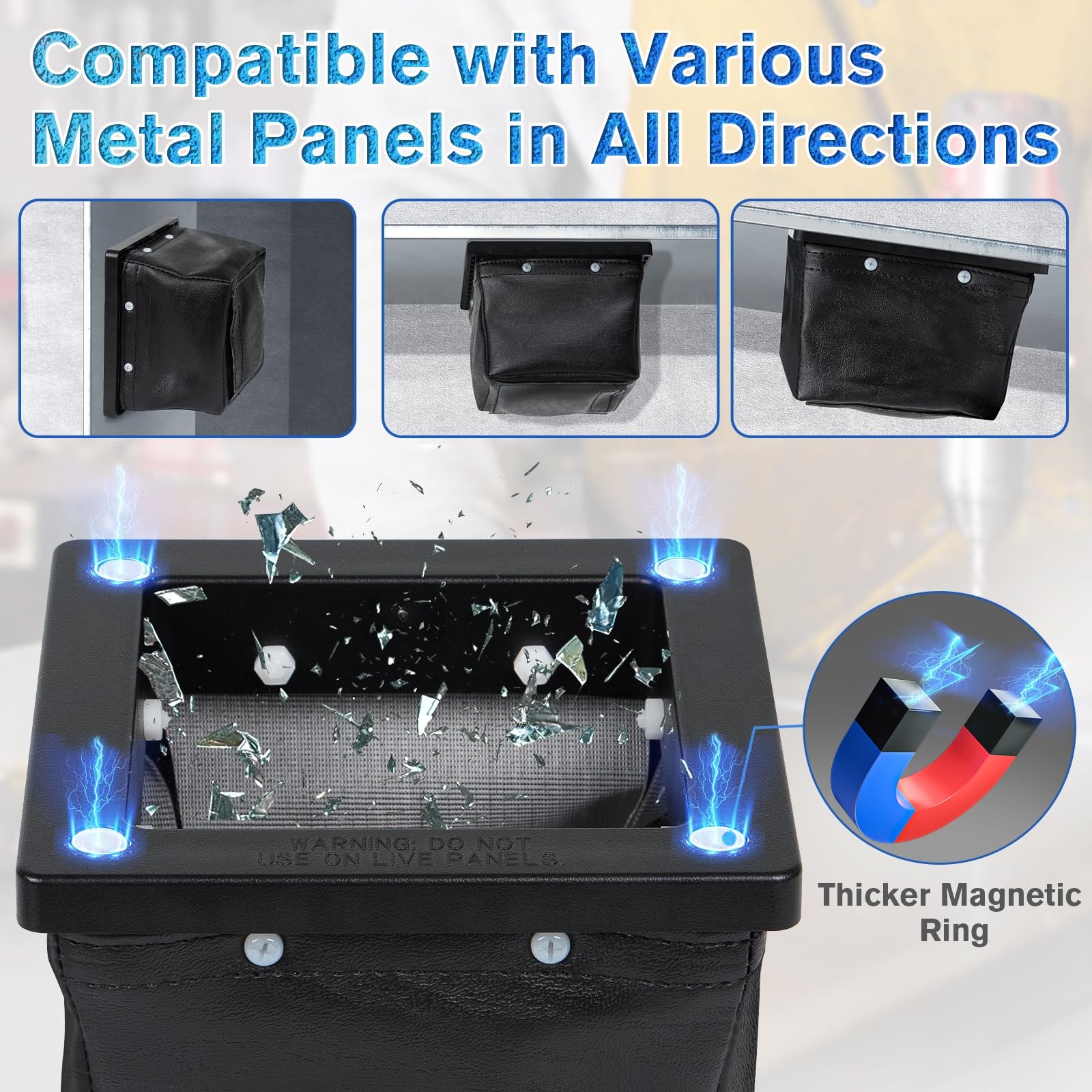 Magnetic Drill Shaving Catcher Bag with Thicker Magnetic – Captures Metal