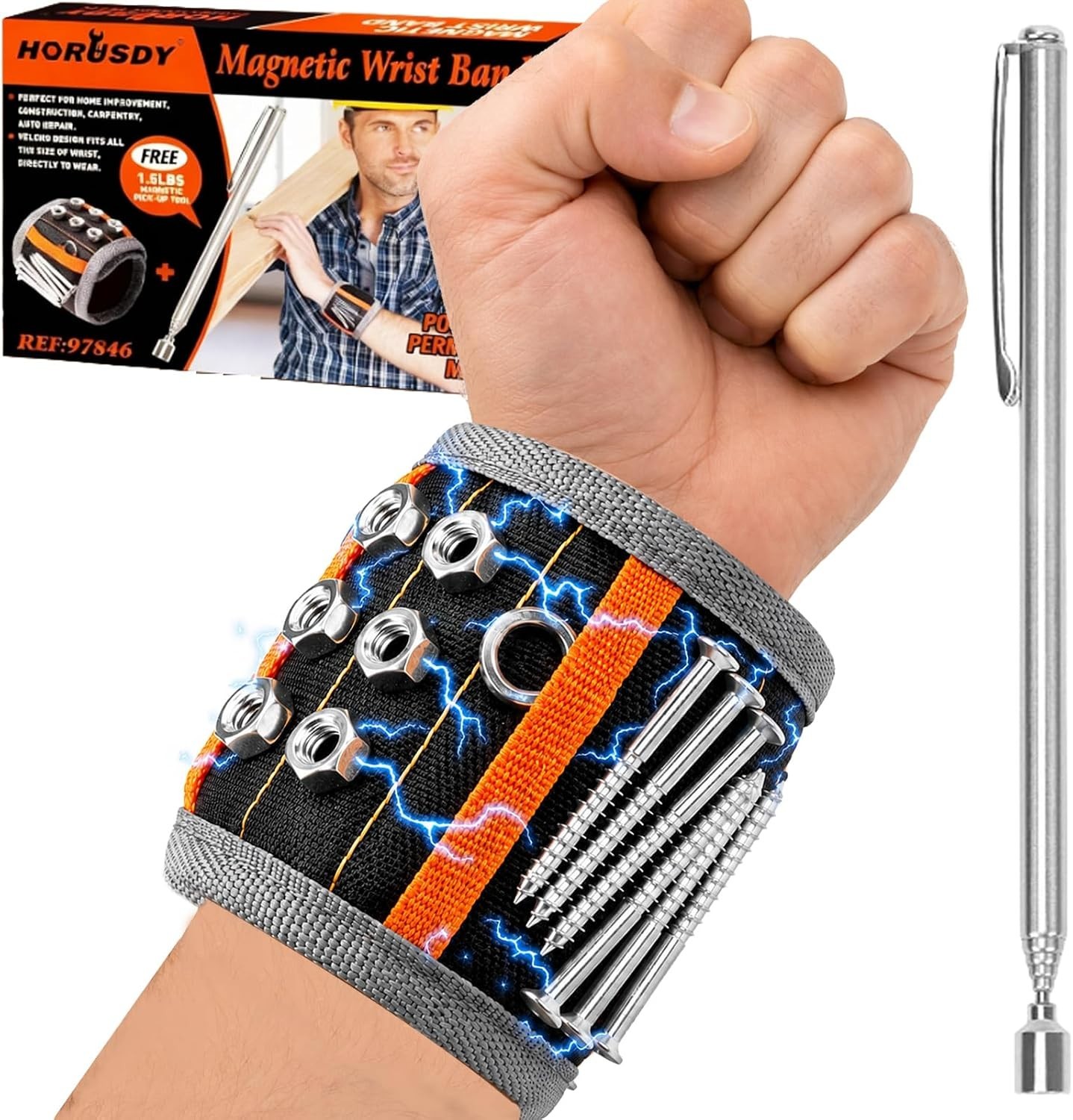 Cool Magnetic Wristband for Easy Tool Access: Ideal Valentine’s Day Gift for Him