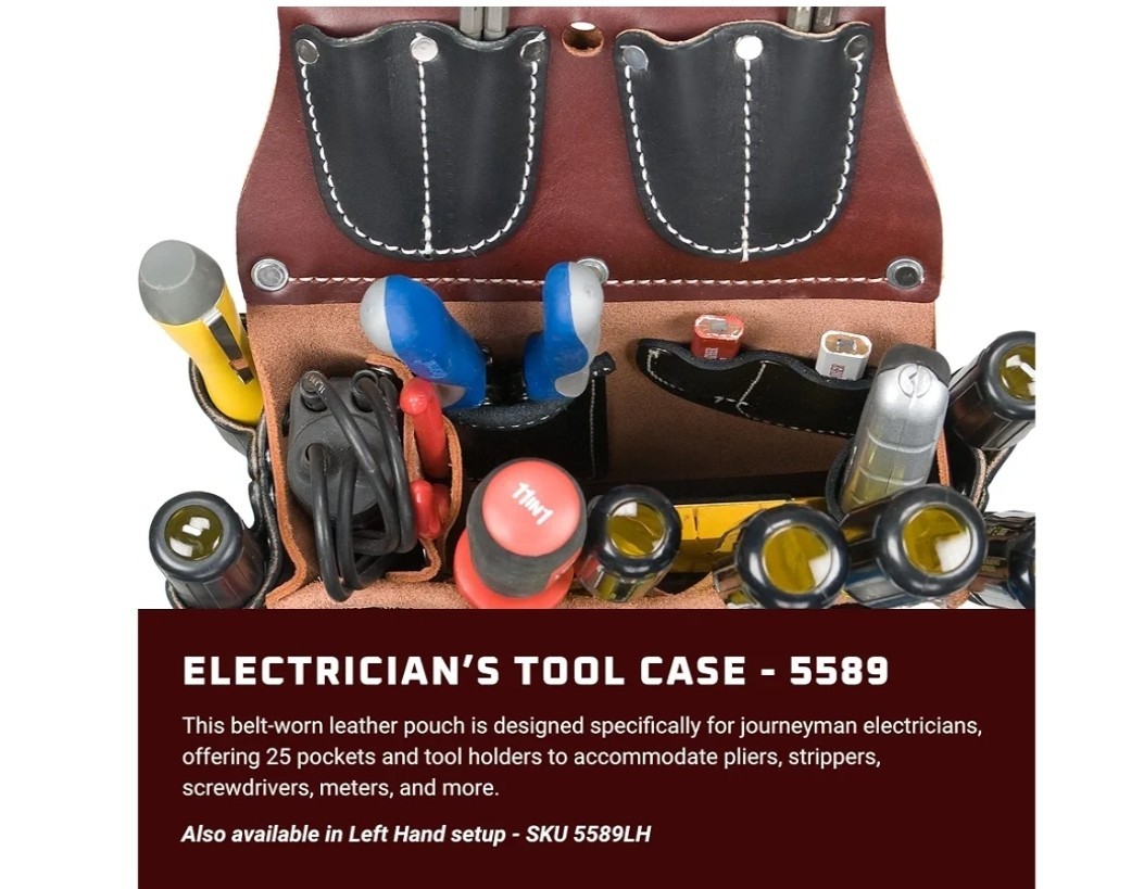 Occidental Leather Electrician’s Tool Case – Right Hand – 25 Multicolor