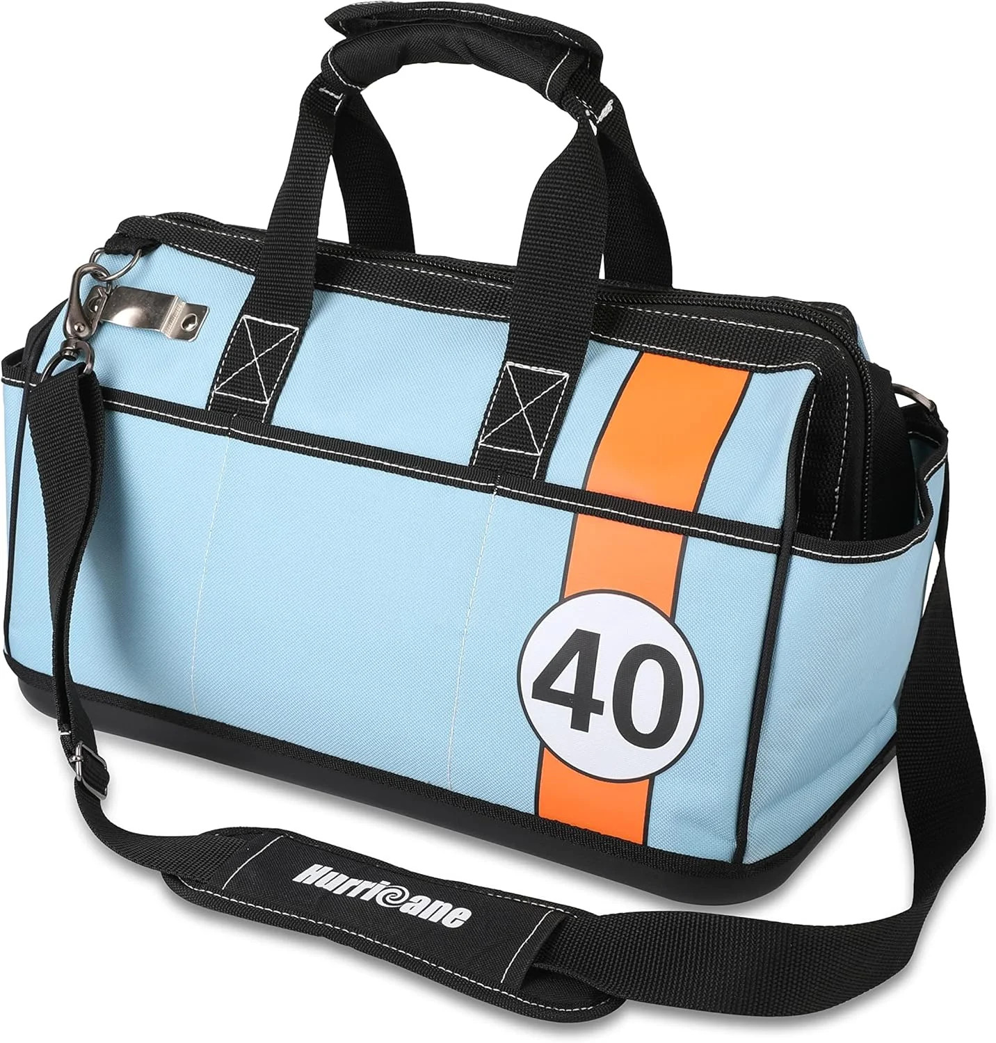 HURRICANE 16 inch Wide Mouth Tool Bag with Water Proof Molded Base with Extra Sh